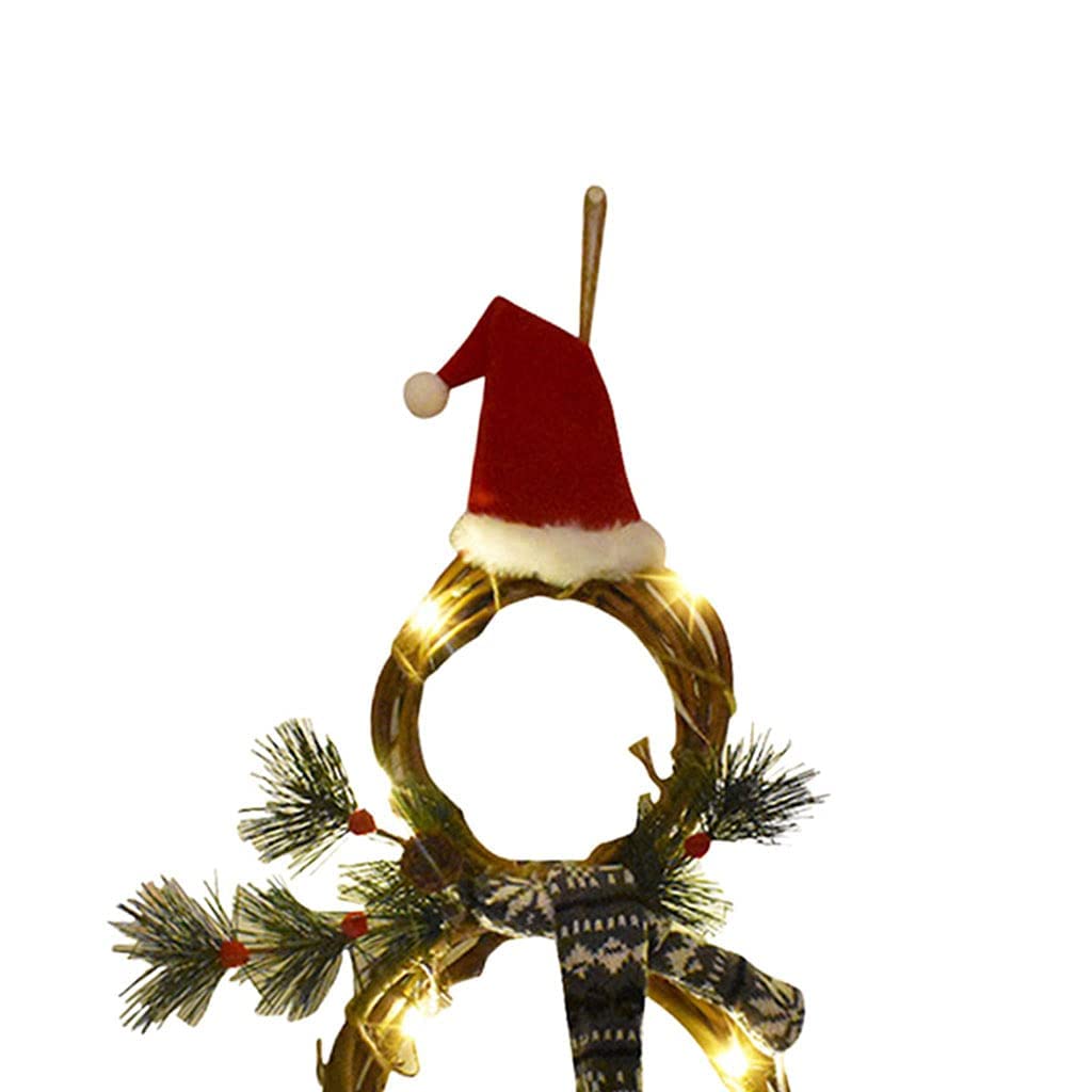 LED Christmas Garland with Snowman - Grey Scarf Lights for Home, Party & Garden Decor