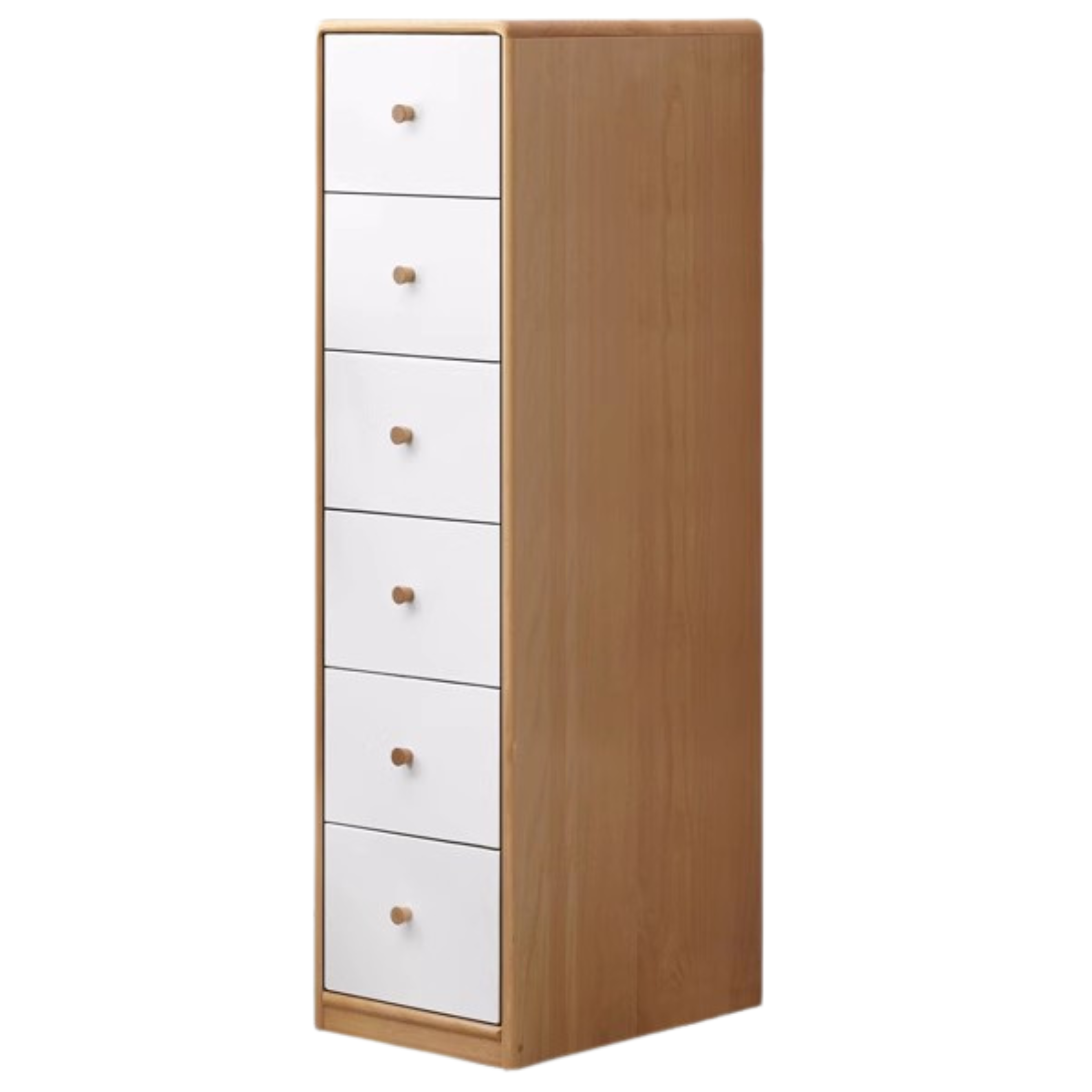 Solid Oak & Beech Wood Side Cabinet - Multi-Functional Storage Organizer for Living Room, Bedroom, or Office