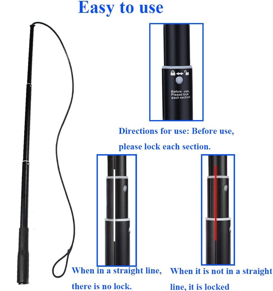 GOOSEEN Extendable Flirt Pole for Dogs - Interactive Chase & Tug Toy with Cotton Lure Rope for Small, Medium & Large Dogs - Perfect for Outdoor Training, Exercise & Playtime in Backyard, Park or Beach