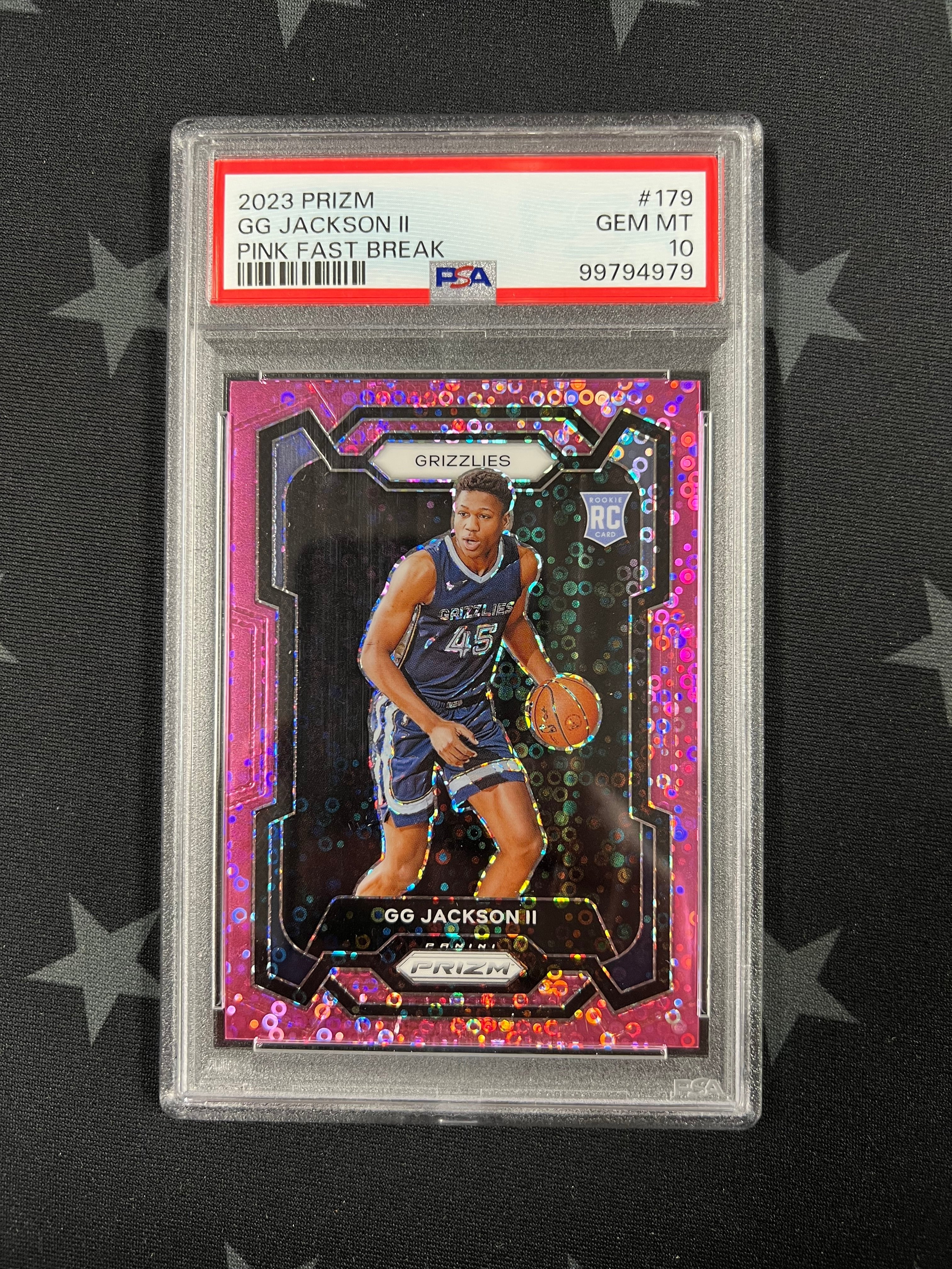 2023 Panini Prizm GG Jackson II #179 Pink Fast Break 28/50 PSA 10 Gem Mint - Basketball Trading Card for Collectors & Investors - Perfect for Display, Trading, and Portfolio Growth