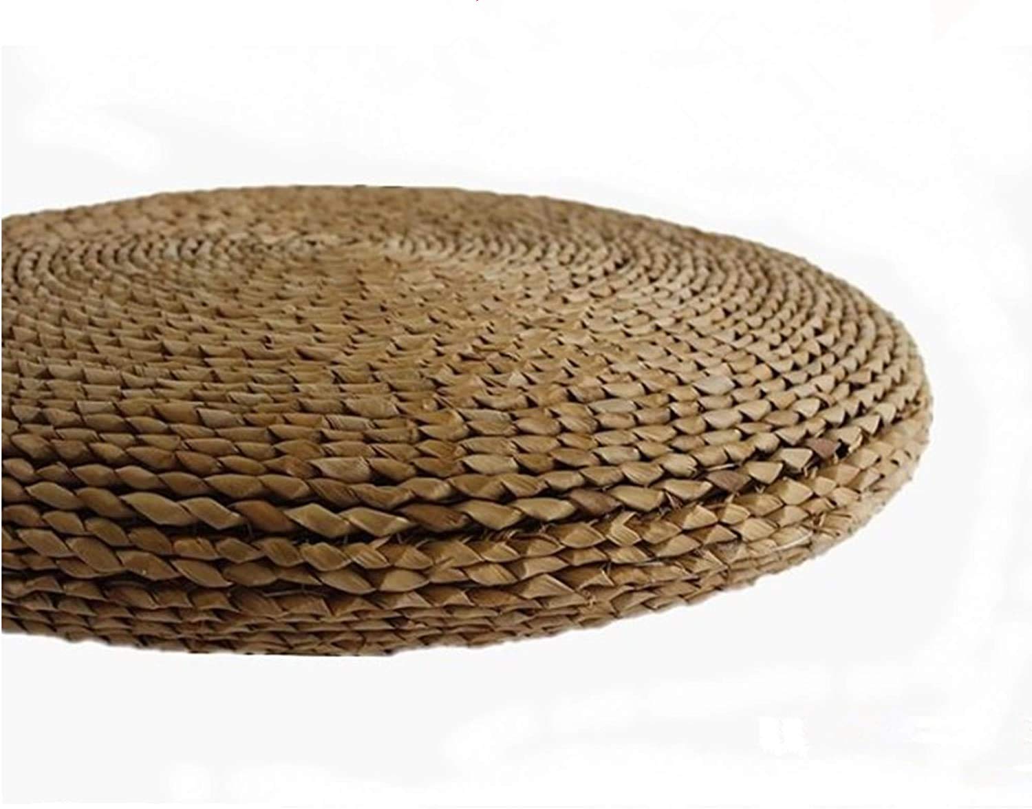 Premium Handmade Japanese Tatami Round Braided Straw Seat Cushion - 23.6 Inch Natural Woven Yoga Mat & Zafu Meditation Pillow - Perfect for Zen Decor, Yoga Practice, and Floor Seating Comfort
