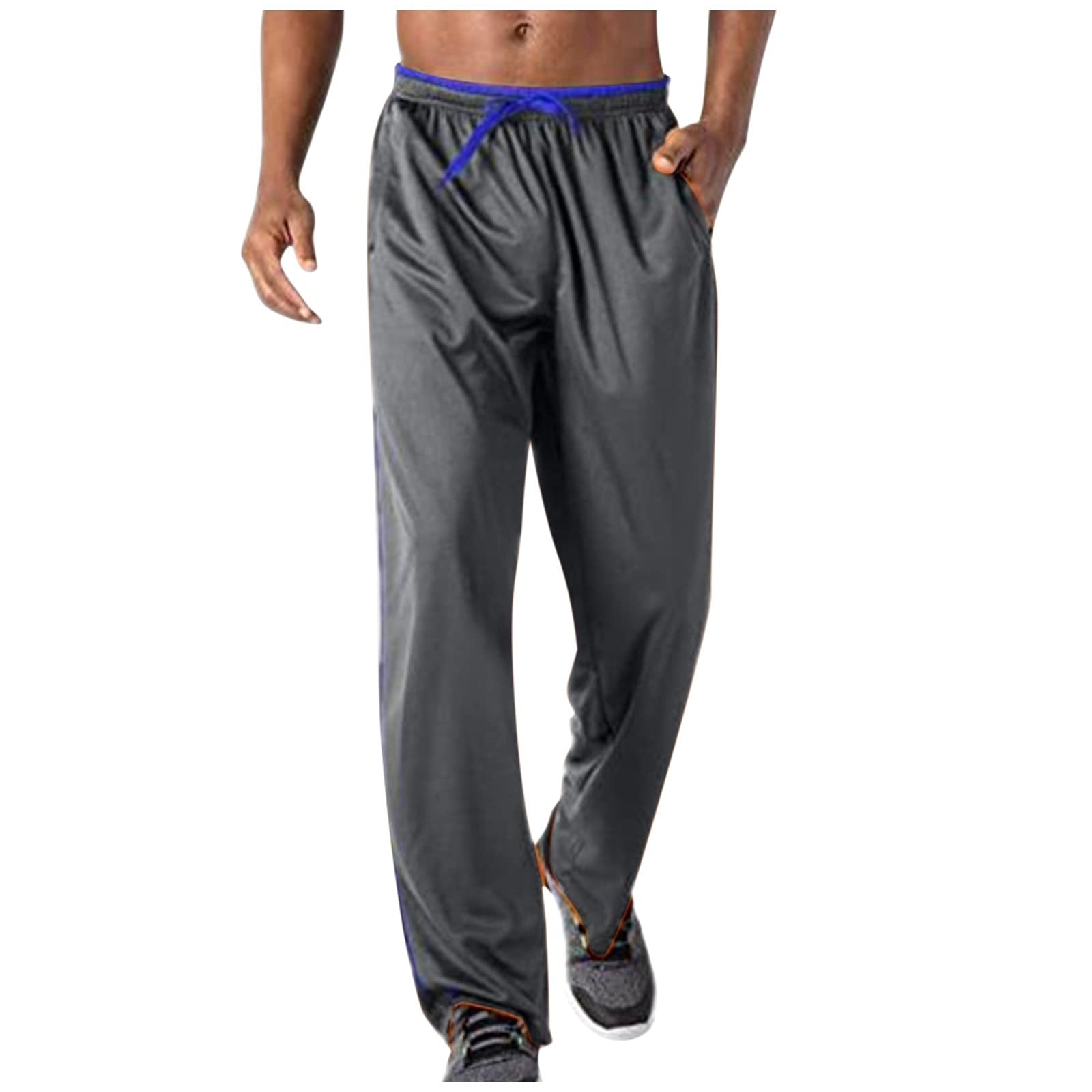 Men's Running Jogger Pants with Zipper Pockets - Breathable Mesh Sweatpants for Sports & Workout | Gym, Training, Casual Wear