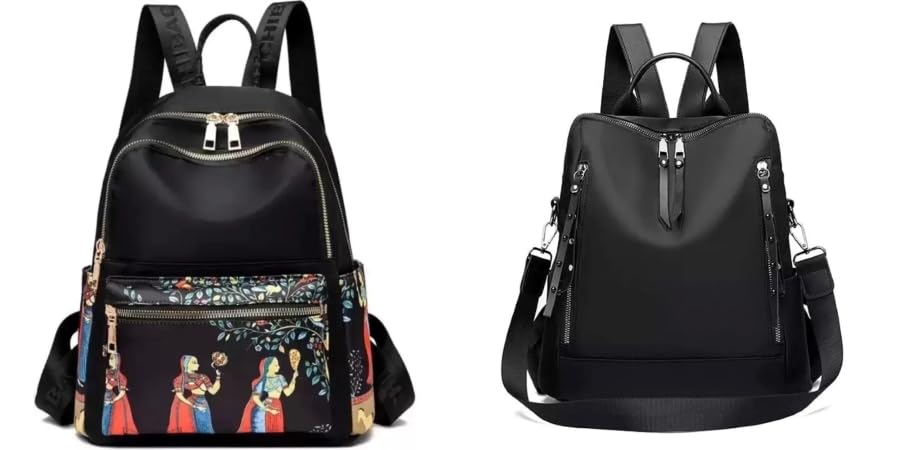 Stylish Women's Printed Backpack - Fashionable Casual Daypack for Work, School & Travel | Lightweight Durable Laptop Backpack with Multiple Pockets