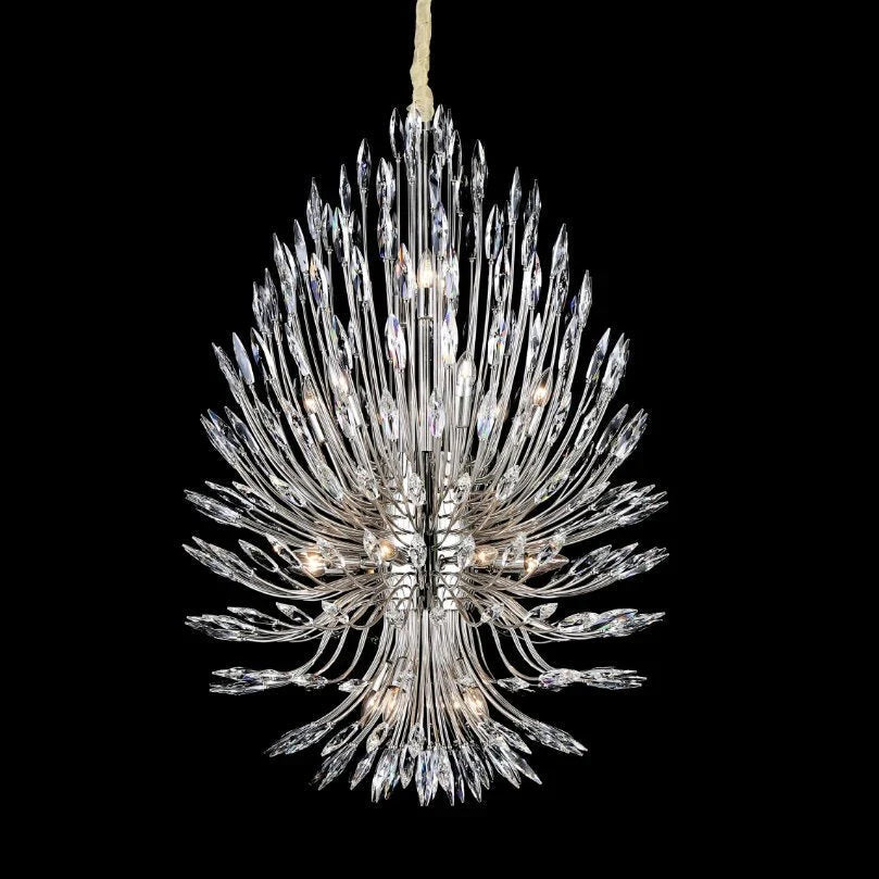 Lily Starburst Crystal Sputnik Chandelier - 43 Inch Modern Ceiling Light Fixture for Dining Room, Living Room & Bedroom | Elegant Lighting Decor for Home & Office Spaces
