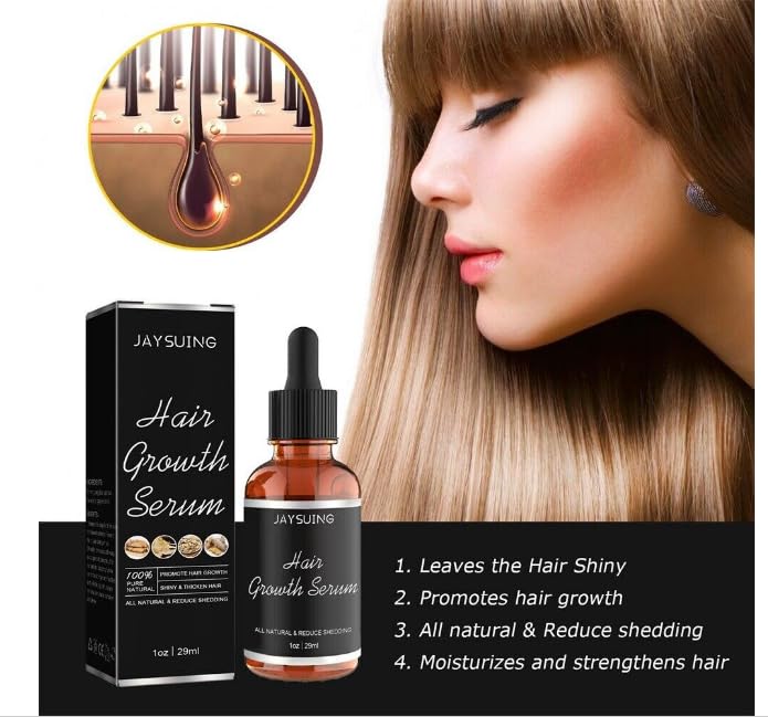 GUDAPATI Hair Growth Serum for Longer & Thicker Hair - Natural Scalp Nourishment & Hair Regrowth Treatment (29ml) - Perfect for Daily Use, Styling & Hair Care Routine
