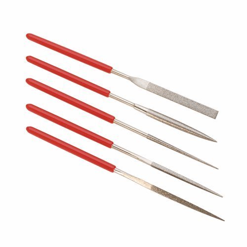 IKIS 5-Piece Soft-Grip Diamond File Set - Professional High-Density Diamond Coated Glass & Jewelry Tools for Nail Art, Metalworking, and DIY Craft Projects