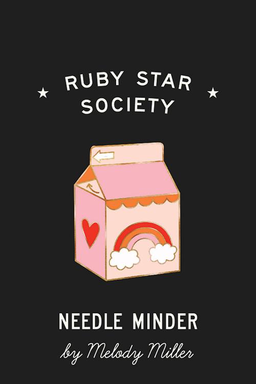 Ruby Star Society Strawberry Pink Heart Milk Carton Needle Minder - Perfect for Knitting, Sewing, and Quilting Projects