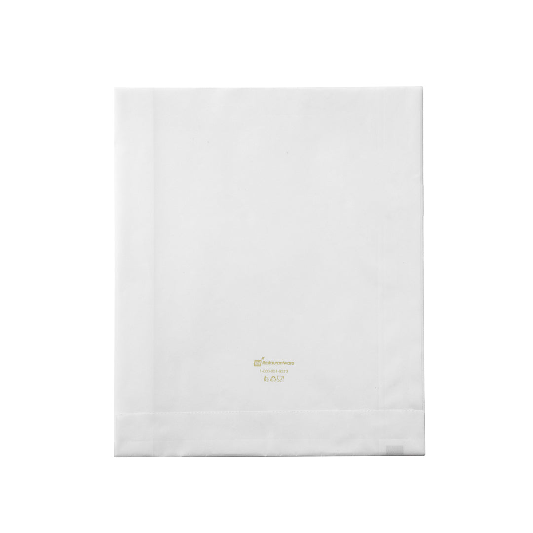 Eco-Friendly White Paper Sandwich & Snack Bags - Silicone Coated, 7