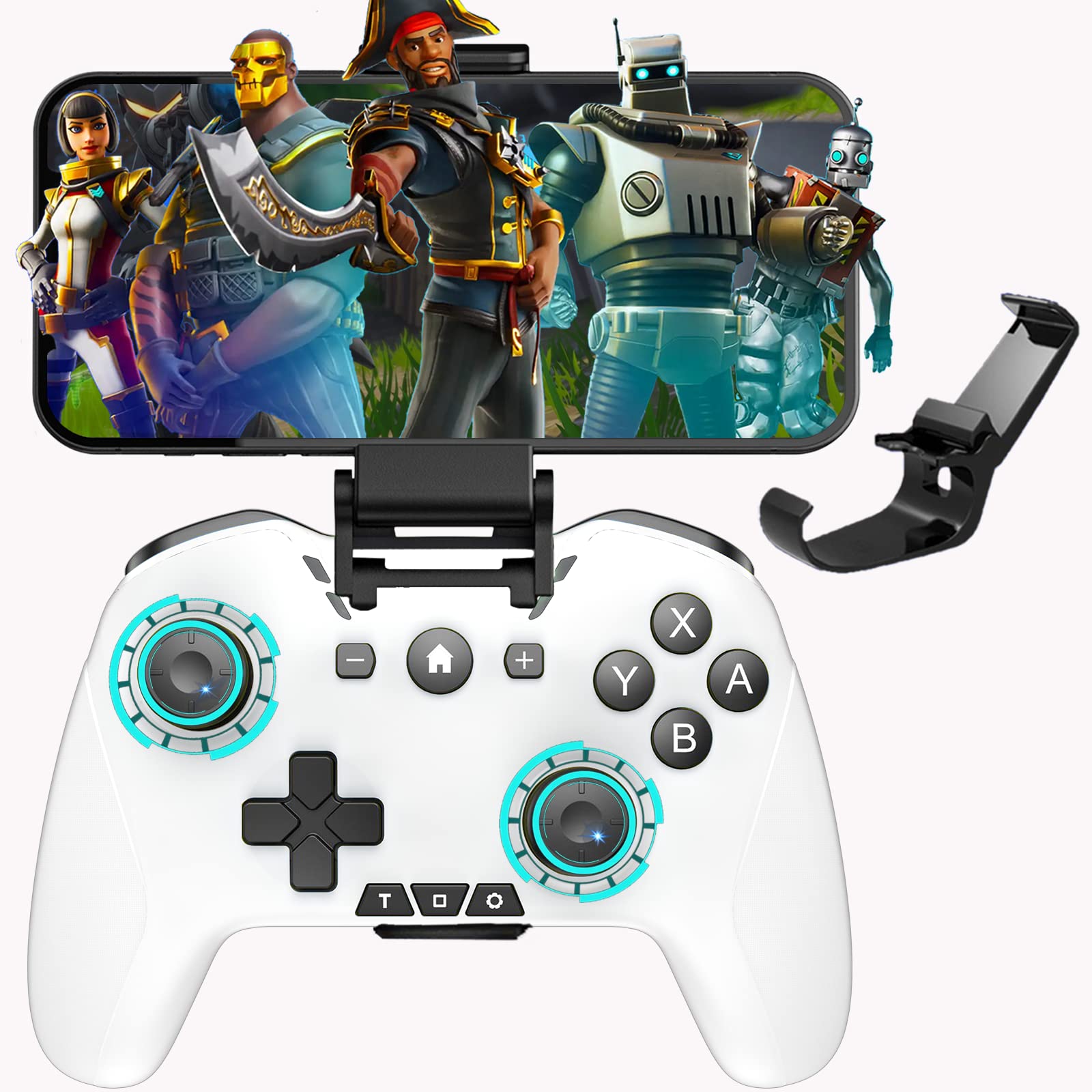 Wireless Bluetooth Controller for Switch/PC/Mobile - Adjustable Motion & Turbo for Gaming