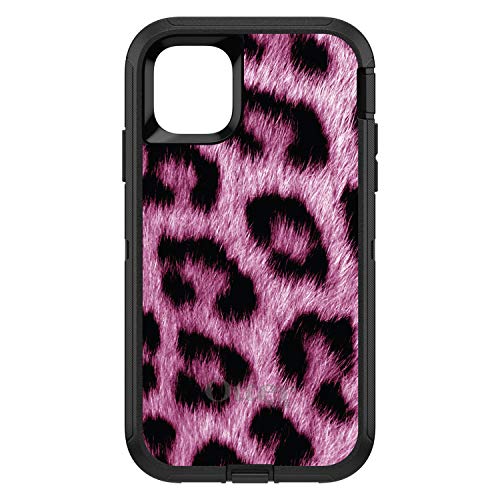 Pink Black Leopard Fur Skin Print On Black Case