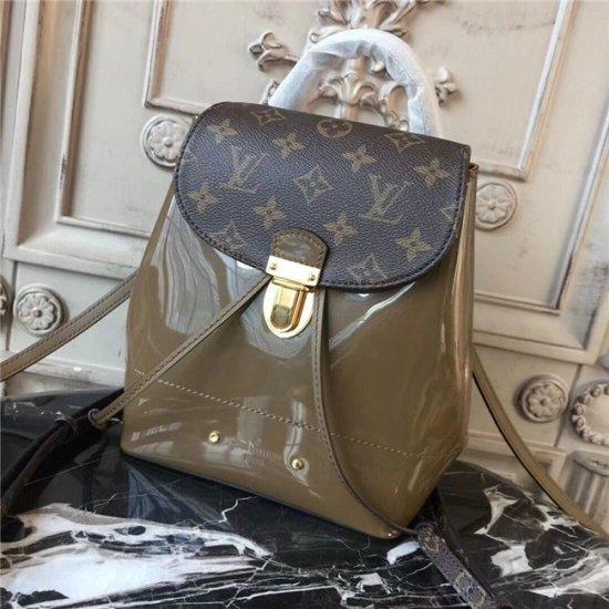 LV Monogram Patent Leather Backpack for Women - Stylish Travel & Work Bag for Hot Springs, Gym, and Daily Commute