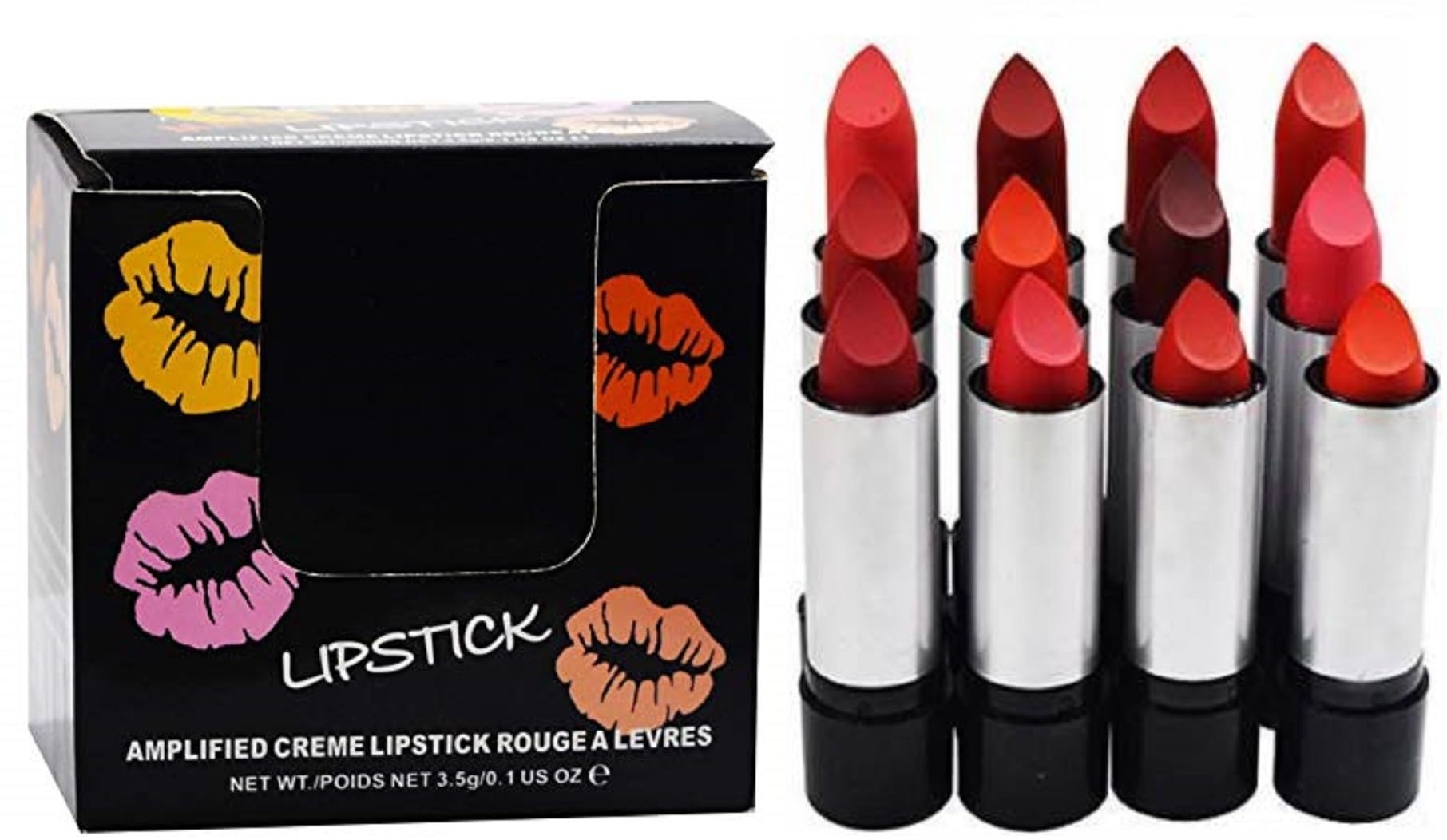 Freecloud 12-Piece Matte Lipstick Set - Long Lasting Moisturizing Lip Balm (Multicolor) for Everyday Wear, Parties & Special Occasions