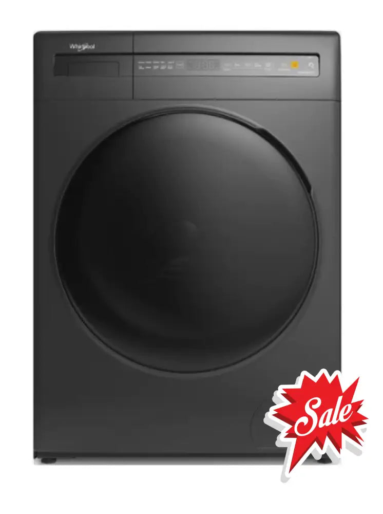 Whirlpool FWEB9002IG 9kg Front Load Washing Machine - Energy Efficient, Quiet Dark Grey Laundry Washer for Home & Apartment Use