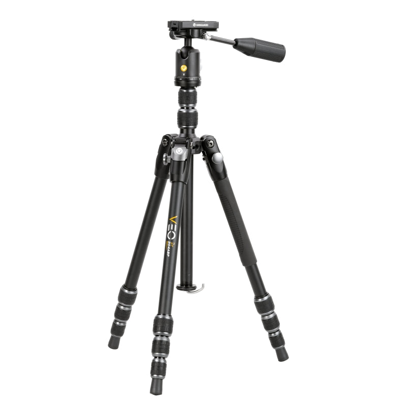 VEO 3T 204ABP Lightweight Aluminum Travel Tripod - Compact & Portable Camera Stand for DSLR, Mirrorless, Smartphone - Perfect for Hiking, Vlogging & Outdoor Photography