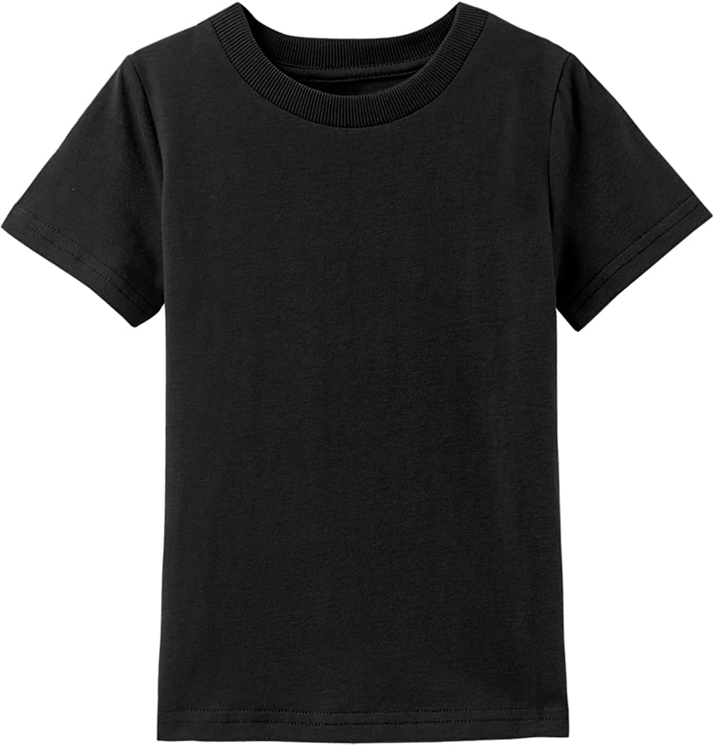 COSLAND Boys' 100% Cotton Heavyweight Short Sleeve Crewneck T-Shirt - Durable & Comfortable Kids Casual Tee for Everyday Wear, School & Play