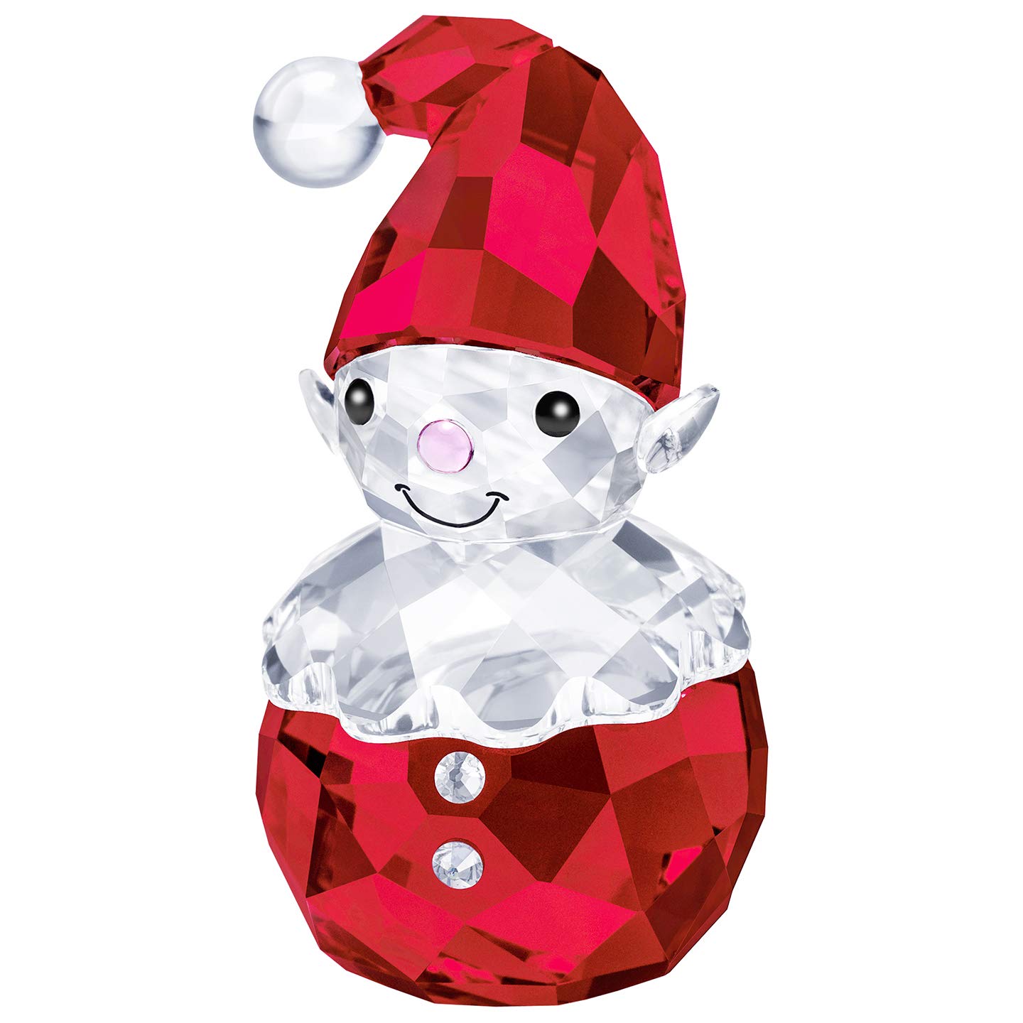 Swarovski Rocking Elf Red Christmas Ornament - One Size - Perfect for Holiday Tree Decorations & Festive Gift Giving
