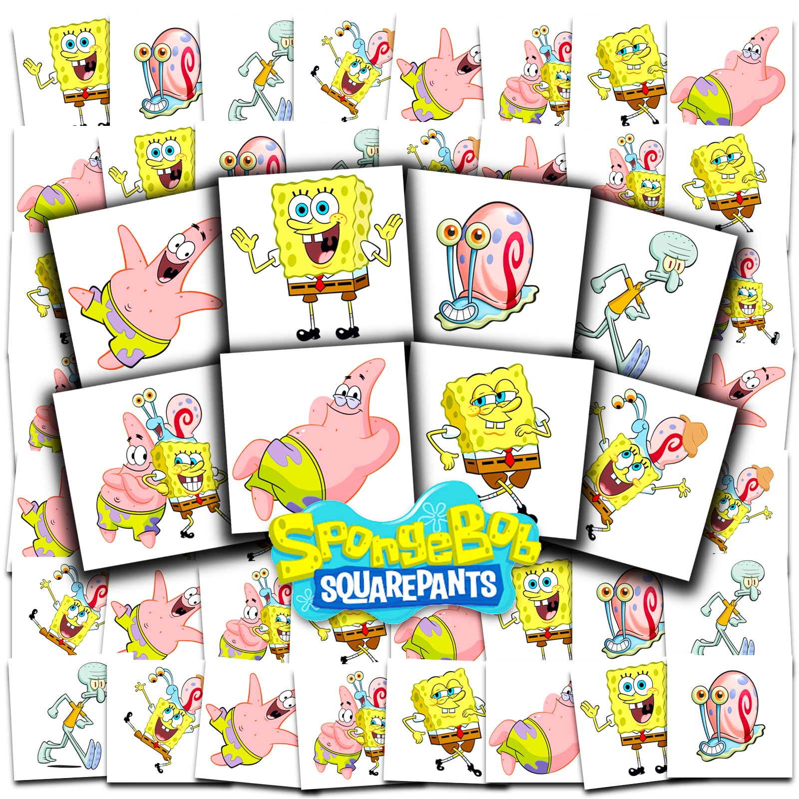 SpongeBob SquarePants Temporary Tattoos for Kids - 70+ 2