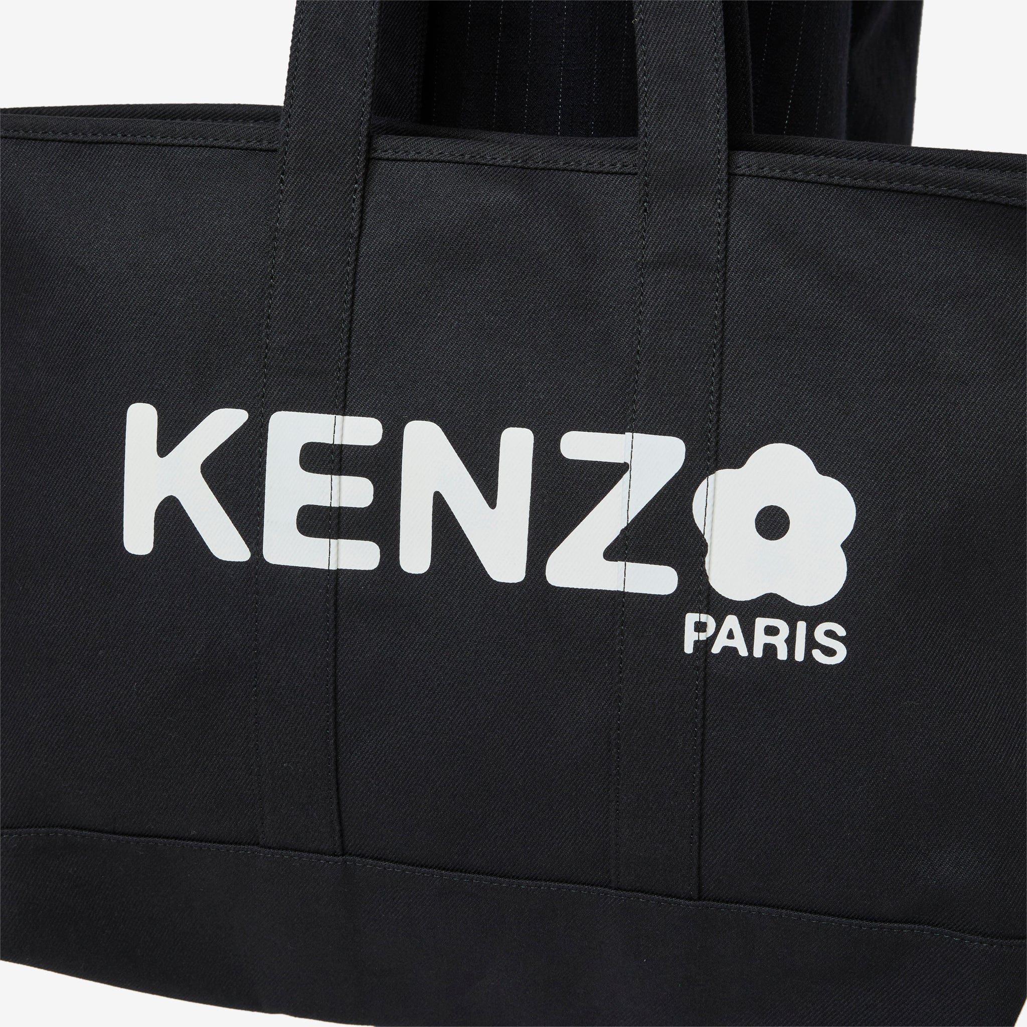 KENZO UTILITY Large Black Tote Bag for Women - Spacious Designer Handbag for Work, Travel & Everyday Use