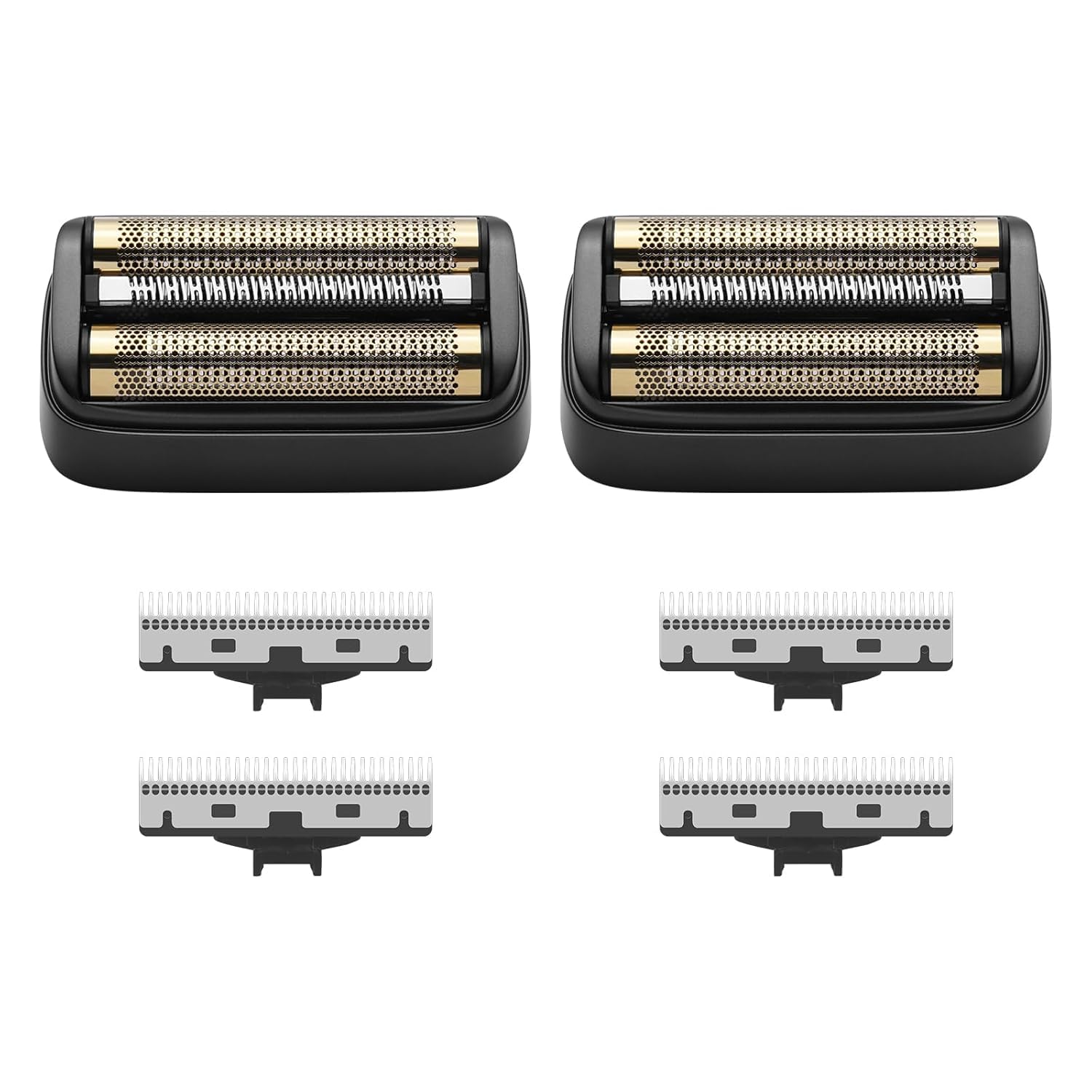 2 Pack Replacement Electric Shaver Blades - Lithium Titanium Precision Foil & Inner Cutters Compatible with Andis 17300 reSURGE Shaver (Black) - Perfect for Home Grooming, Travel & Professional Barbers