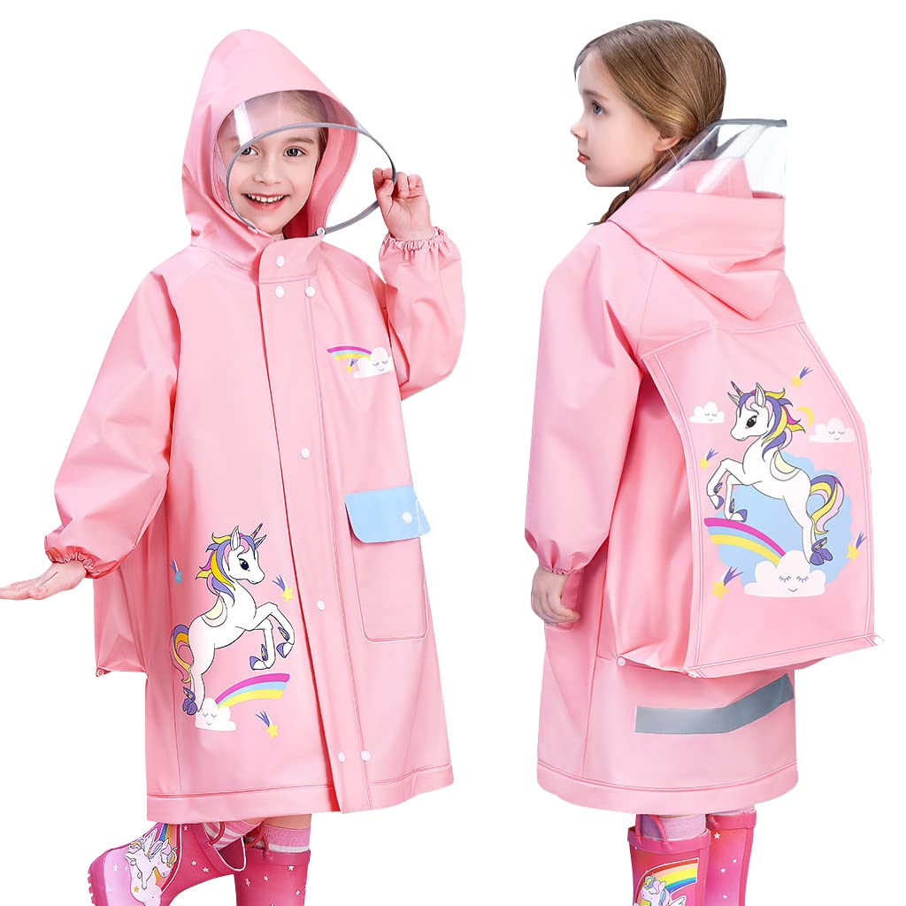 **Waterproof Kids Raincoat for Boys & Girls 2-6 Years - Cute Cartoon Zipper Rain Jacket with Thickened Design - Perfect for Outdoor Play, School & Rainy Day Adventures**