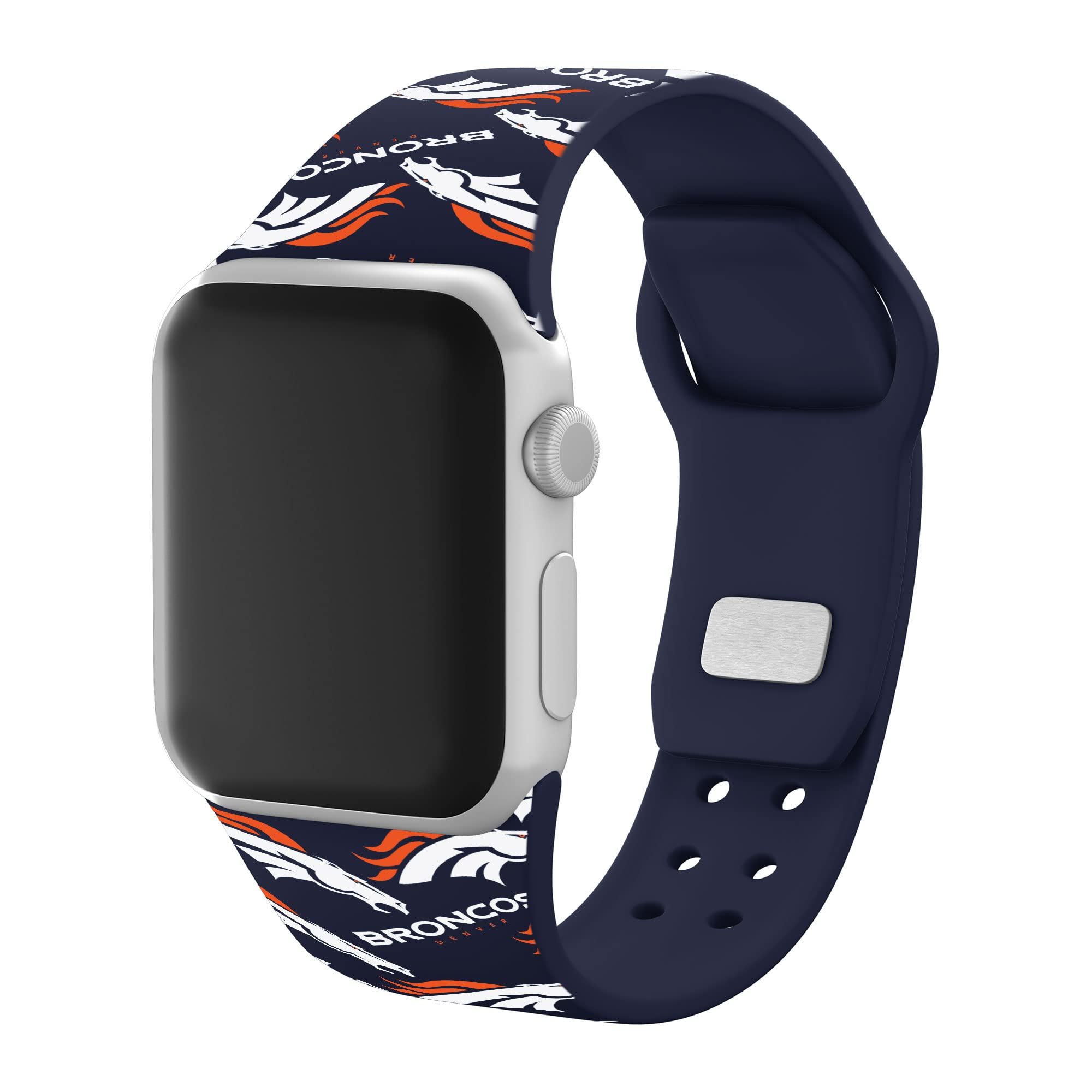 Denver Broncos HD Watch Band Compatible with Apple Watch Series 1-9 - Durable Sports Wristband for NFL Fans, Game Day & Everyday Wear