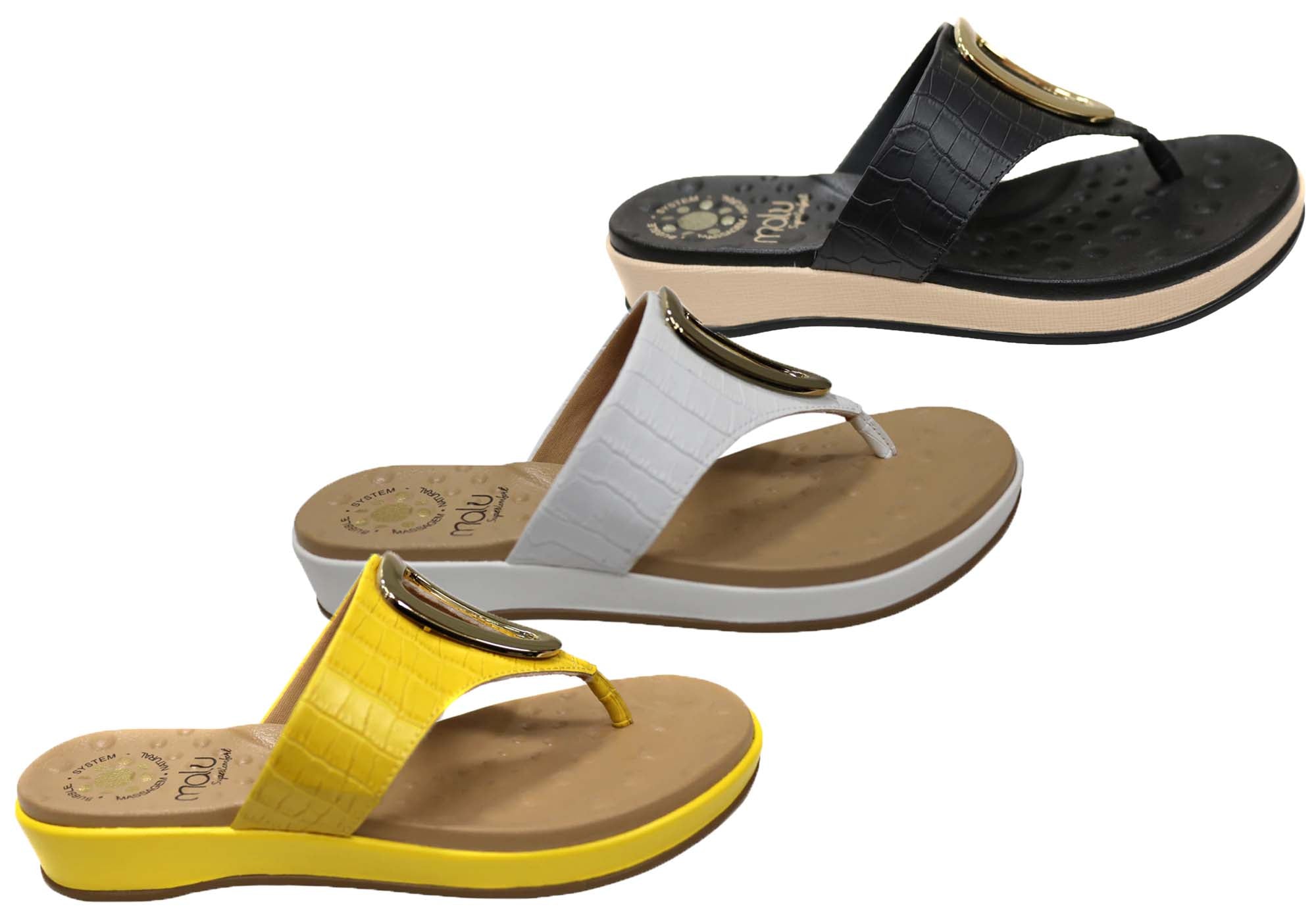 Lucila Women's Comfort Thongs Sandals - Super Soft & Lightweight Brazilian Made Flip Flops for Beach, Pool & Summer Vacation