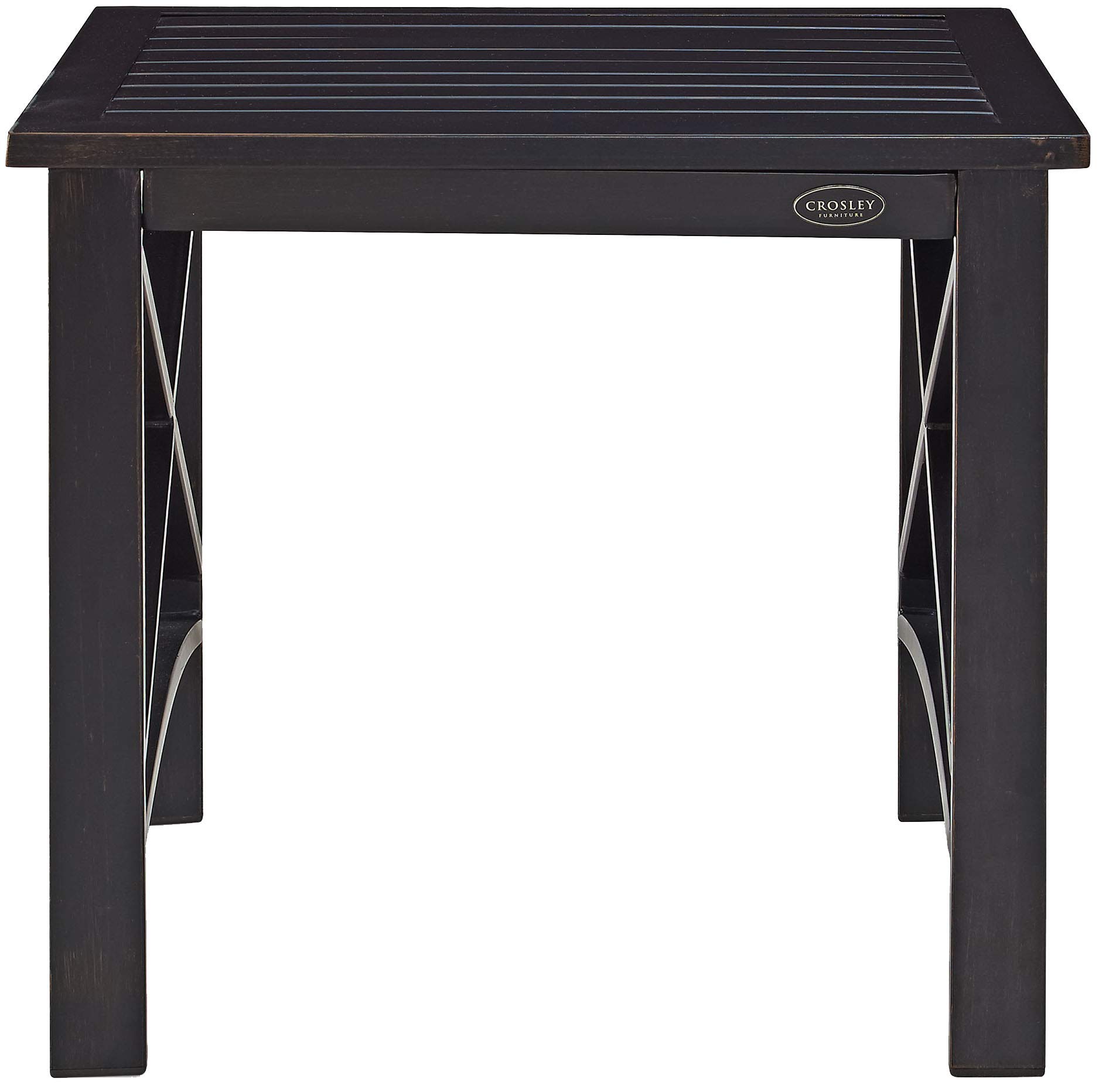 Crosley Kaplan Weather-Resistant Metal Outdoor Side Table - Oiled Bronze Finish - Perfect for Patio, Deck, Porch & Garden Furniture