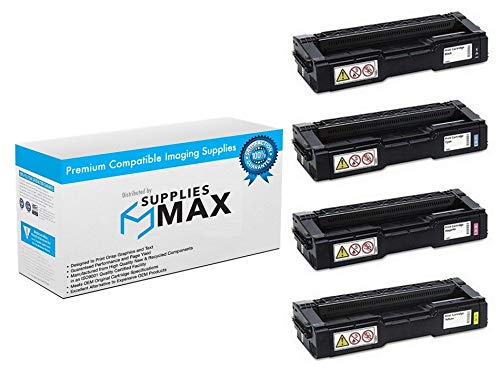 Lanier SP-C231/C232/C242/C310/C311/C312/C320/C340 Series Compatible Toner Cartridge Combo Pack (Black, Cyan, Magenta, Yellow) - Type C310HA (40648MP) - Ideal for Office Printing & High-Volume Document Reproduction