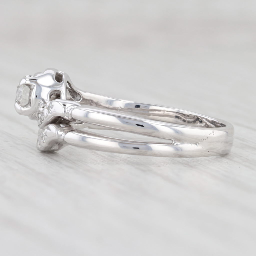 0.43ctw VS2 Diamond Engagement Ring & Wedding Band Set in 14k Gold - Perfect for Proposals, Anniversaries & Bridal Jewelry Gifts