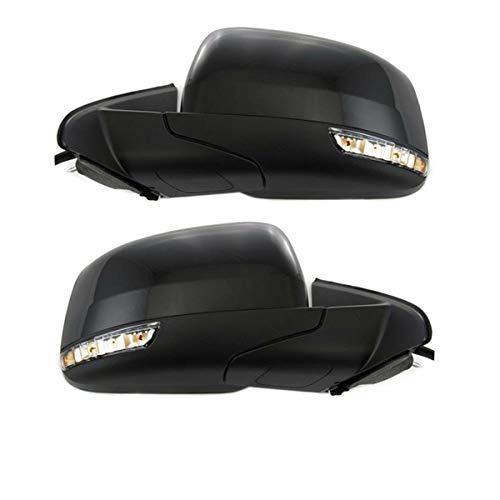 Compatible Power Heated Memory Rear View Mirror with Blind Spot Detection for 2011-2019 Jeep Grand Cherokee - Perfect for Enhanced Safety & Parking Assistance