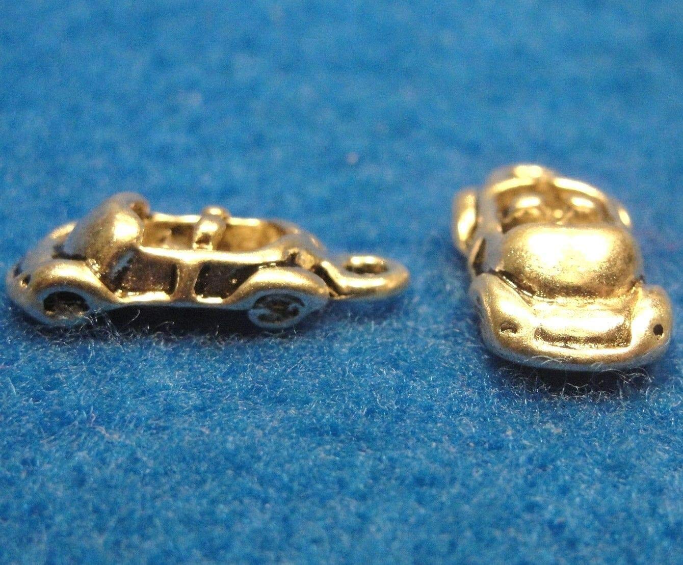 50 PCS Tibetan Silver Car Charm Pendants - Bulk Wholesale DIY Jewelry Making Supplies for Necklaces, Bracelets, Keychains & Crafts (Gifts & Accessories) - Perfect for Car Enthusiasts, Jewelry Makers & Craft Projects