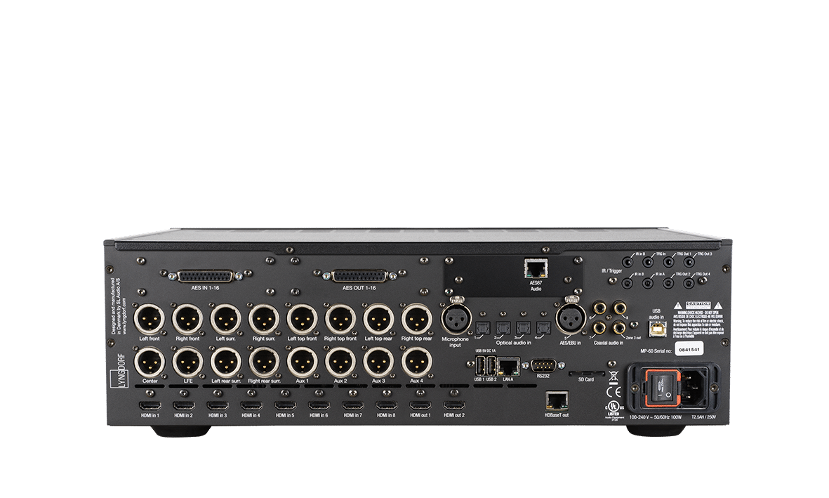 Lyngdorf MP-60 2.1 Channel AV Preamplifier - High-End Home Theater & Audio System for Movies, Music & Gaming