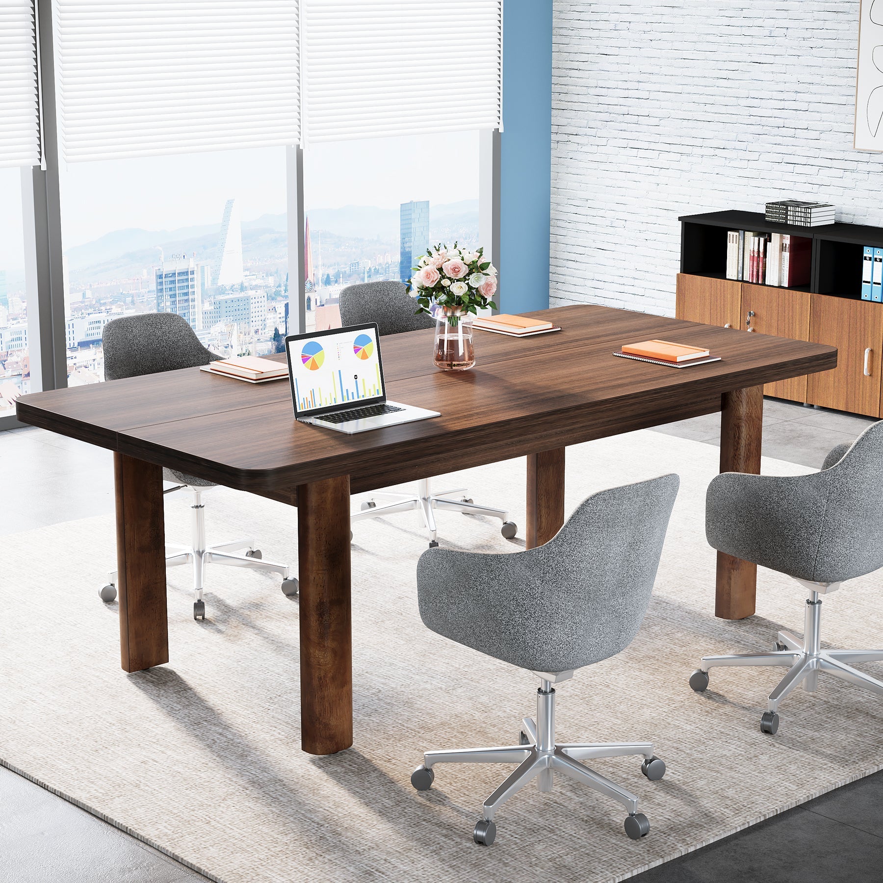 Premium Solid Wood Executive Desk - 63