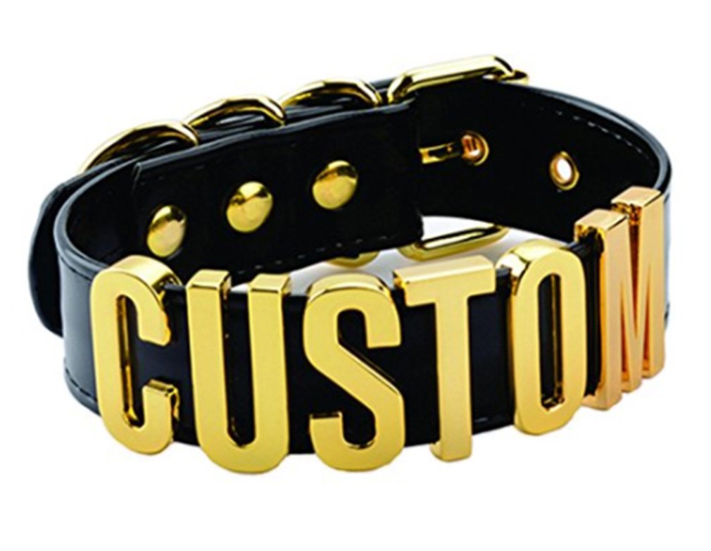 Custom Personalized Name Choker Necklace for Women - PU Leather Adjustable Collar with Engraved Name - Perfect for Gifts, Parties, and Everyday Fashion Accessories