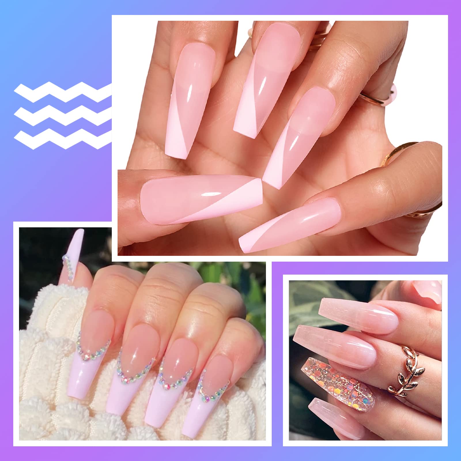 AMAZDIP Clear Pink Dip Powder Nails - 2oz (56g) for French Manicure & Nail Art - Salon & DIY Home Use - Long-Lasting & Easy Application for Professional & At-Home Nail Designs