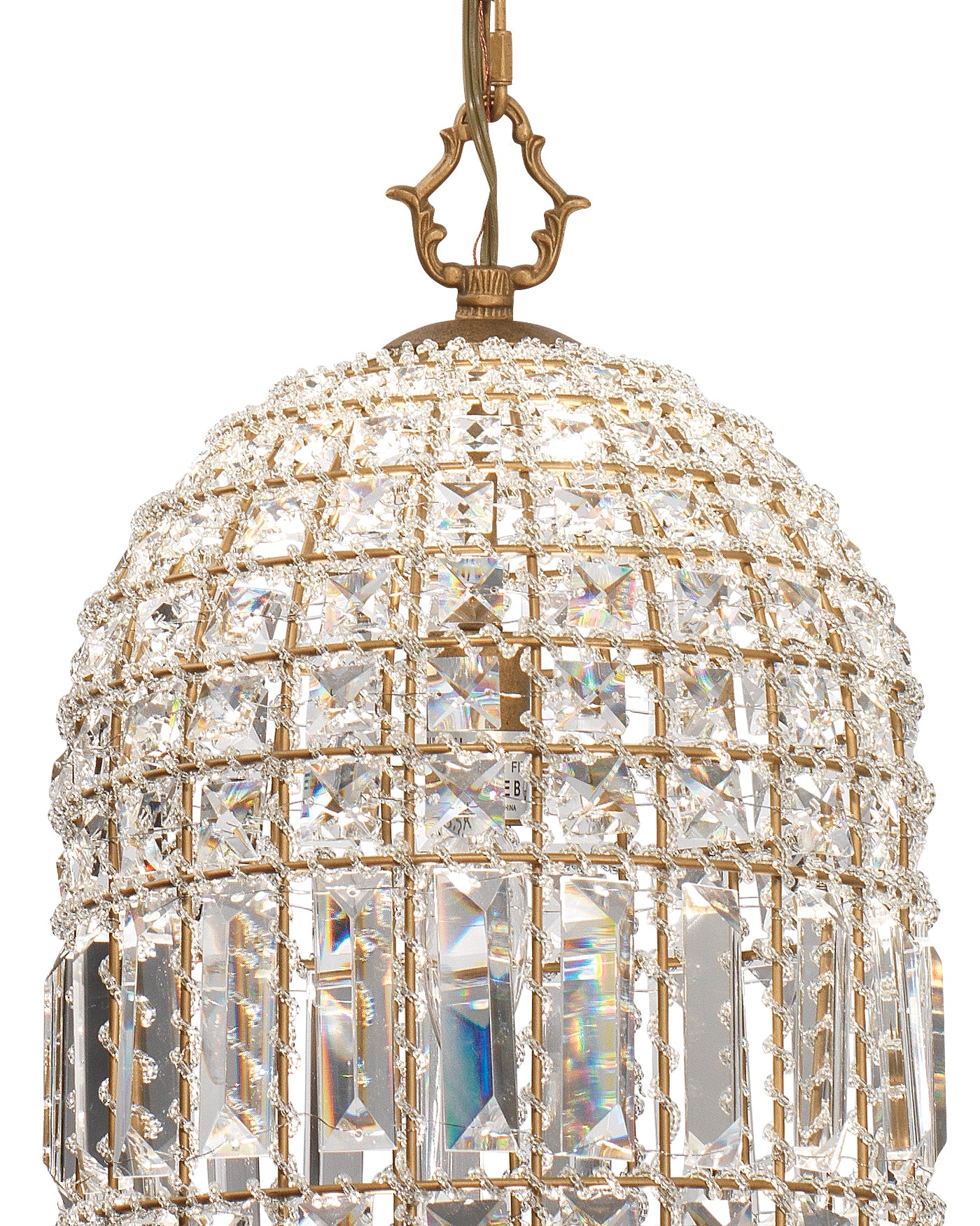 Elegant Crystal Pendant Chandelier Lighting - Modern Glass Ceiling Light Fixture for Dining Room, Living Room & Bedroom Decor