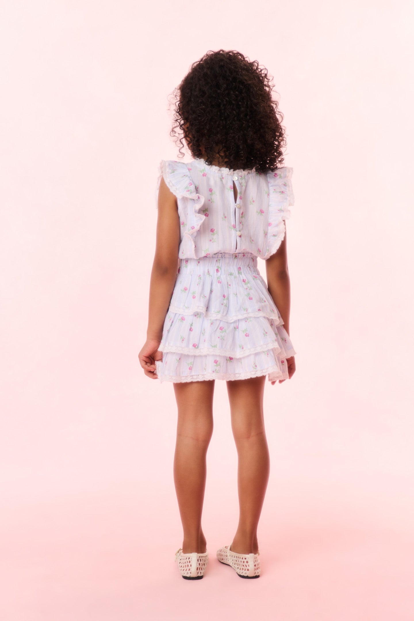 Girls Floral Striped Cotton Dress - Cute Summer Outfit for Kids, Playdates & Family Photos