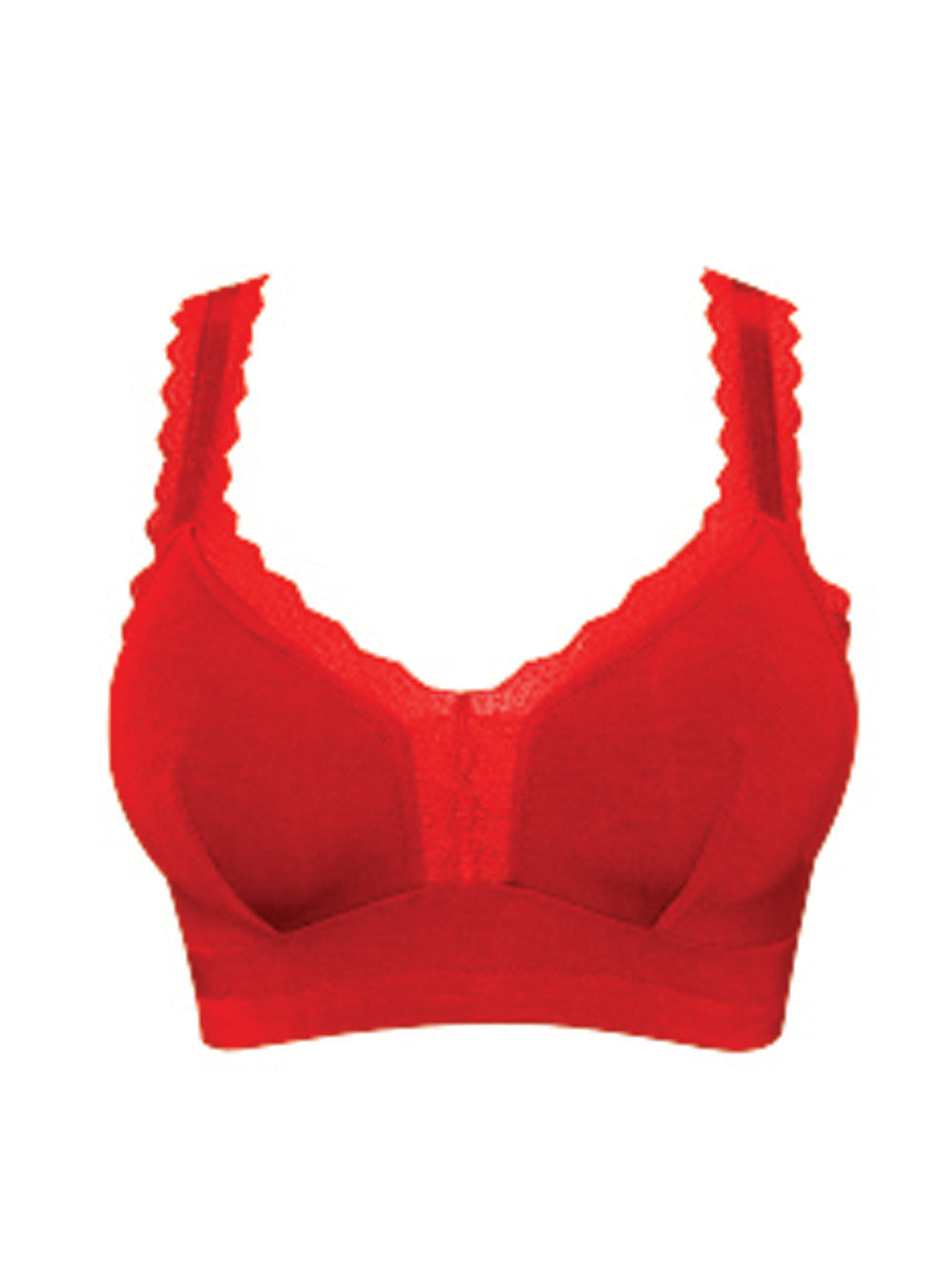 Parfait Dalis Wire Free Bralette - Comfortable Wireless Bra in Racing Red | Perfect for Yoga, Lounge & Everyday Wear