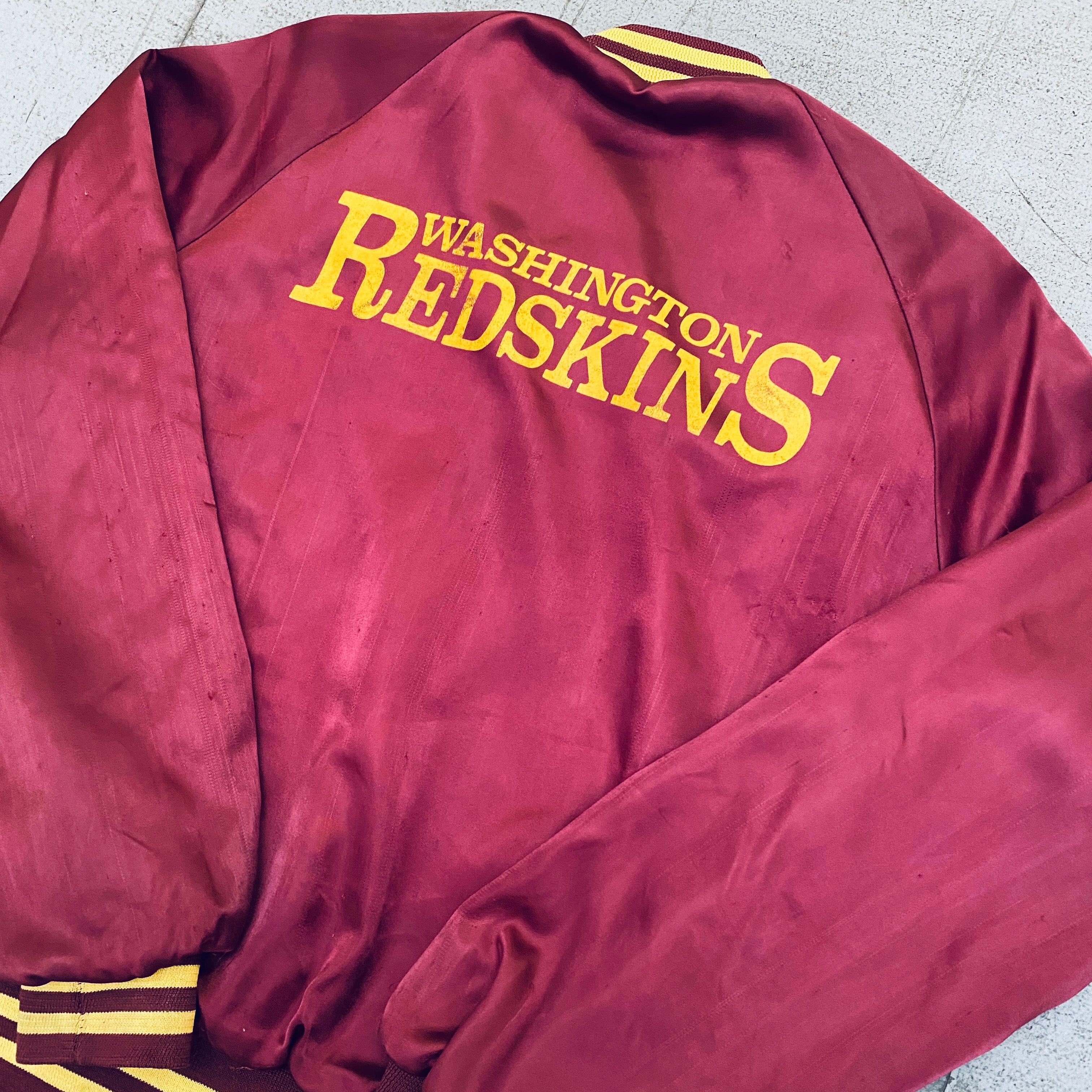 Washington Redskins 1990s Vintage Reverse Spellout Satin Bomber Jacket - Men's Medium - Retro NFL Football Fan Apparel for Game Day & Casual Wear