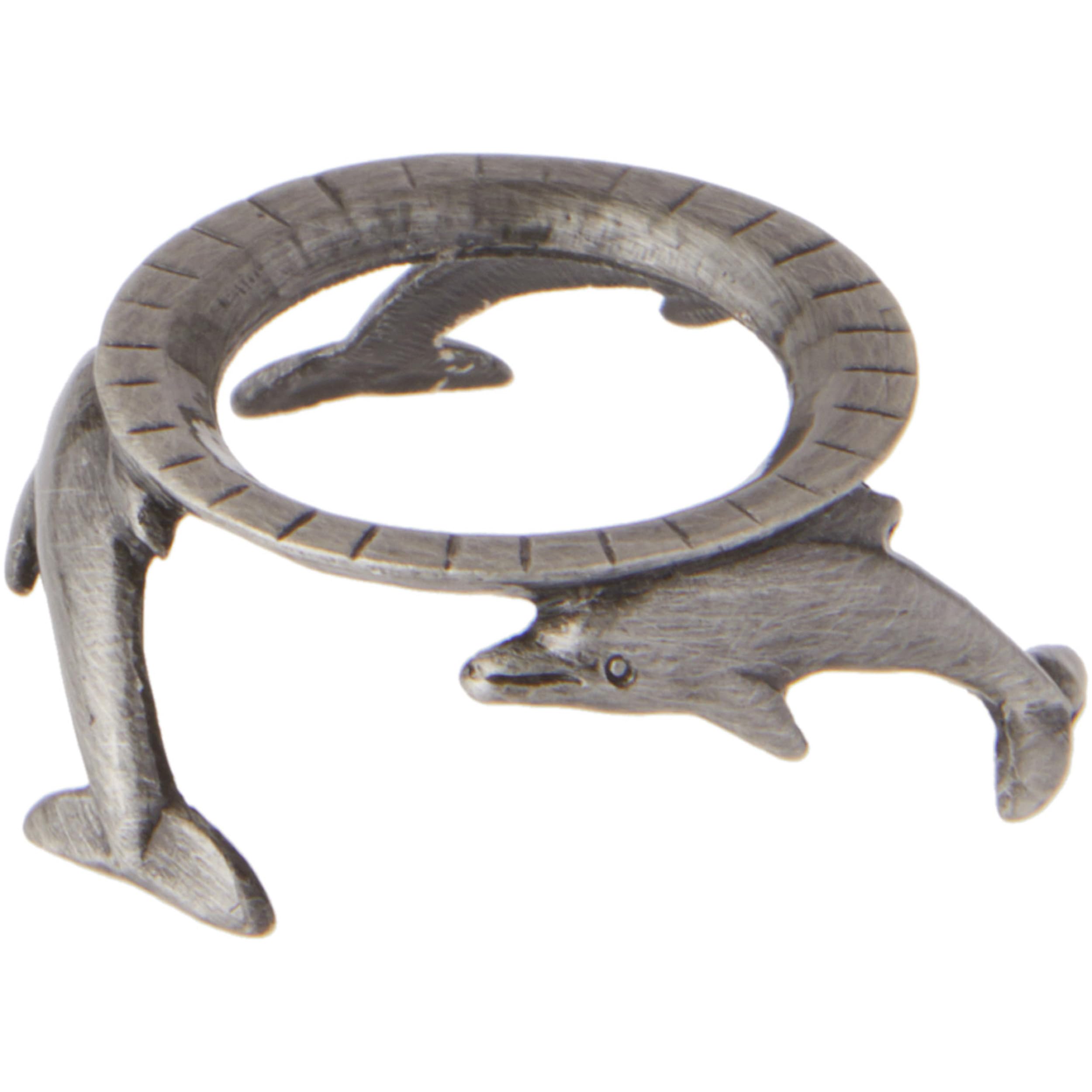 Bard's Pewter Egg Stand Holder with Dolphin Design - 0.875 Inch Diameter (Pack of 12) - Perfect for Hen Sized Eggs | Elegant Table Decor for Easter, Kitchen Display & Breakfast Serving