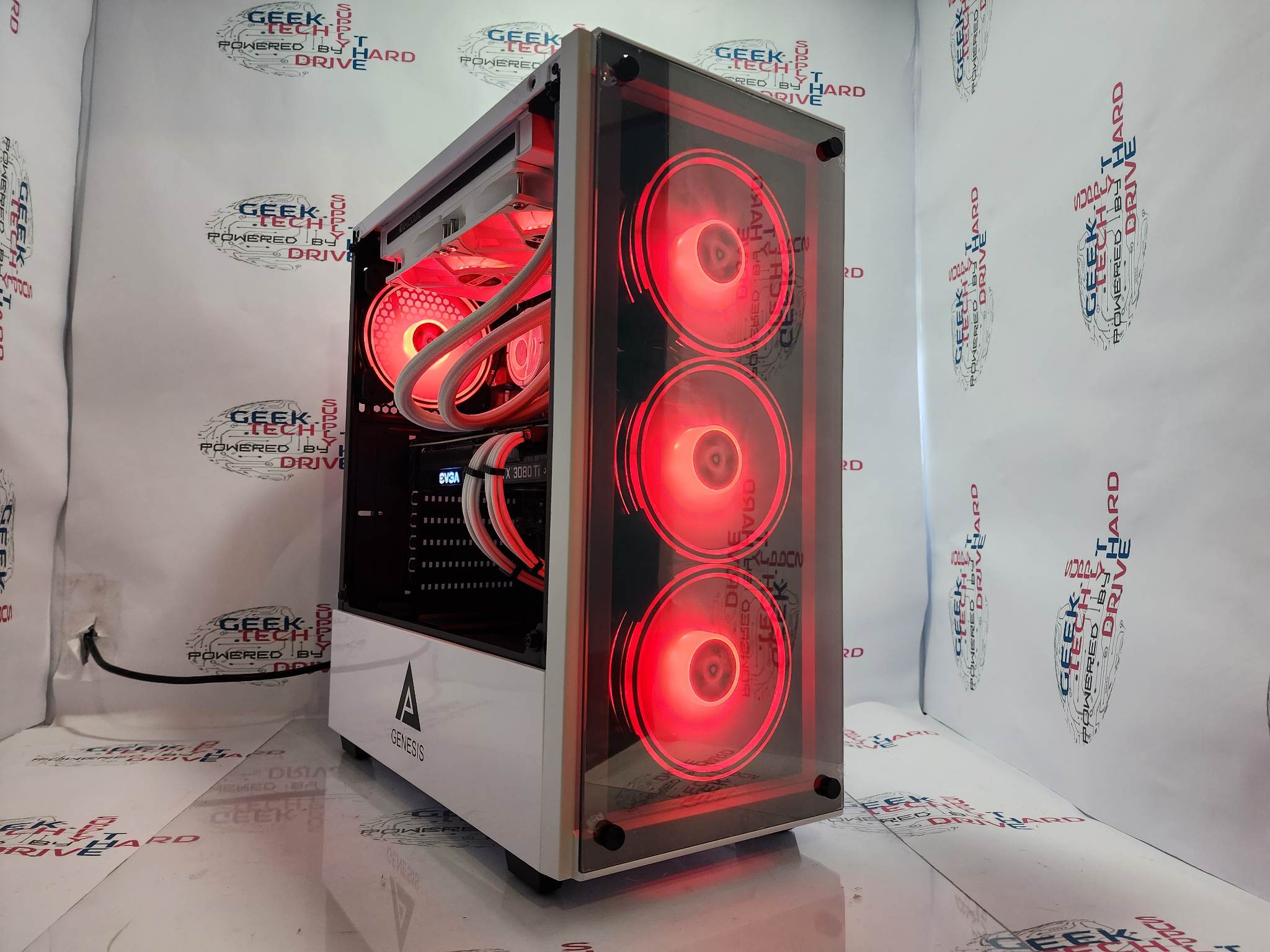 Pinnacle Desktop Gaming PC - AMD Ryzen 5, RTX 3080 Ti, 500GB/1TB/2TB SSD, 16GB/32GB DDR4 RAM, Genesis White A3 - Ultimate Gaming & Streaming Setup for Esports & VR