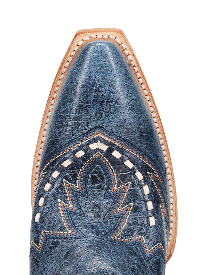 Dan Post DP7019 Women's MESA Snip Toe Leather Boots in Blue - Stylish Cowgirl Boots for Western Fashion, Country Dancing & Everyday Wear
