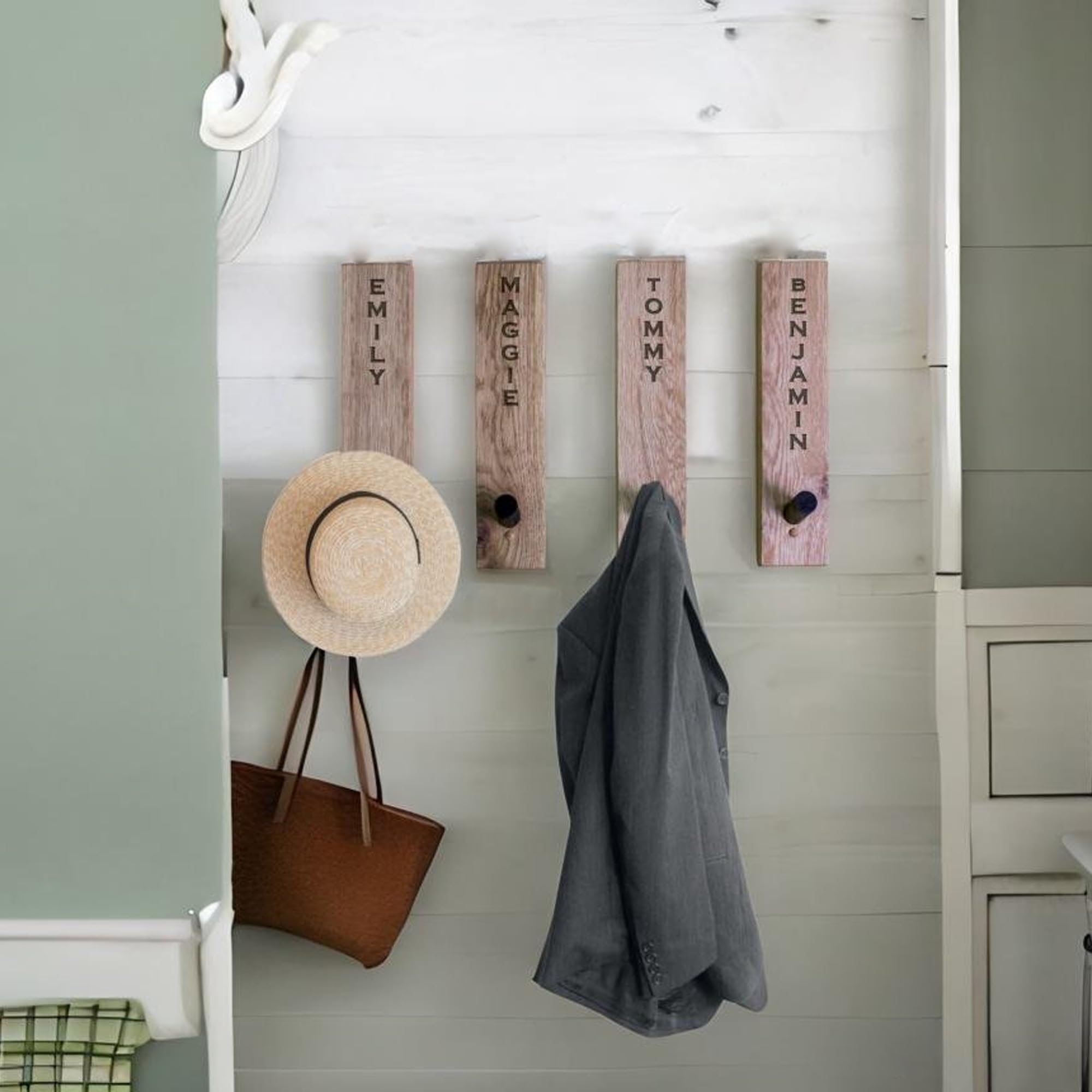 Personalized Wall Hooks for Bathroom & Entryway - Decorative Coat Hooks, Towel Hooks for Home Organization - Perfect for Hanging Coats, Hats, Bags & Towels