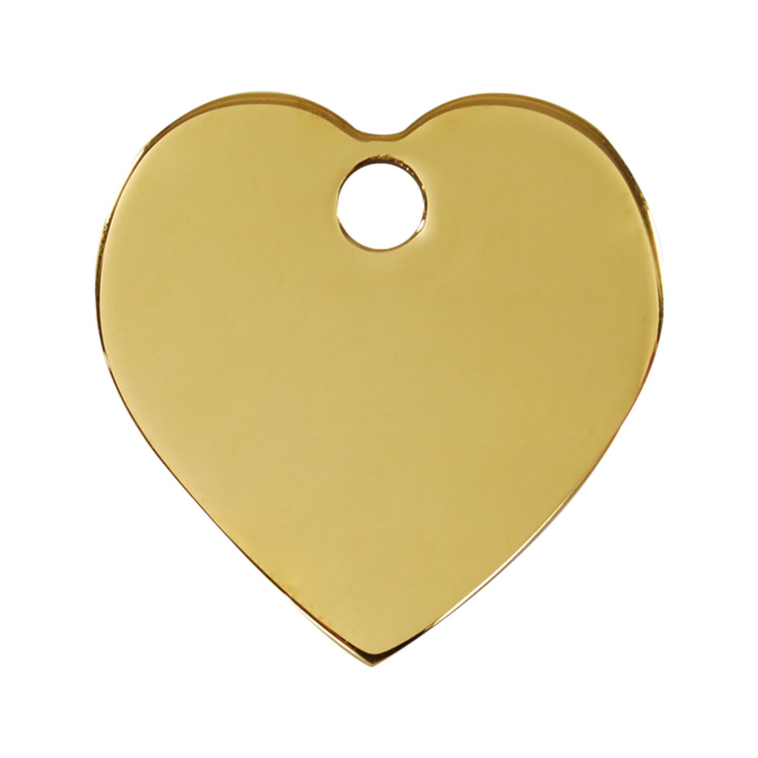 Custom Engraved Small Heart-Shaped Brass Dog Tag - Personalized Pet ID Tag for Dogs & Cats - Perfect for Pet Safety, Travel & Gifts