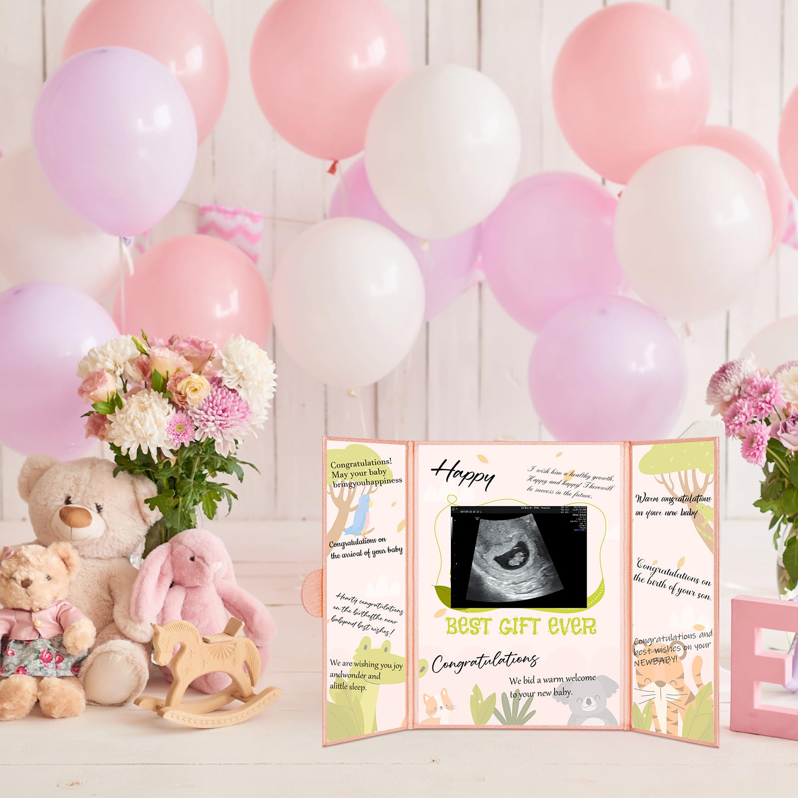 Elegant Rose Gold Baby Shower Guest Book Alternative - Creative Signature Board Keepsake for Boys & Girls - Perfect for Baby Shower Decorations, Gender Reveal Parties & Nursery Wall Art