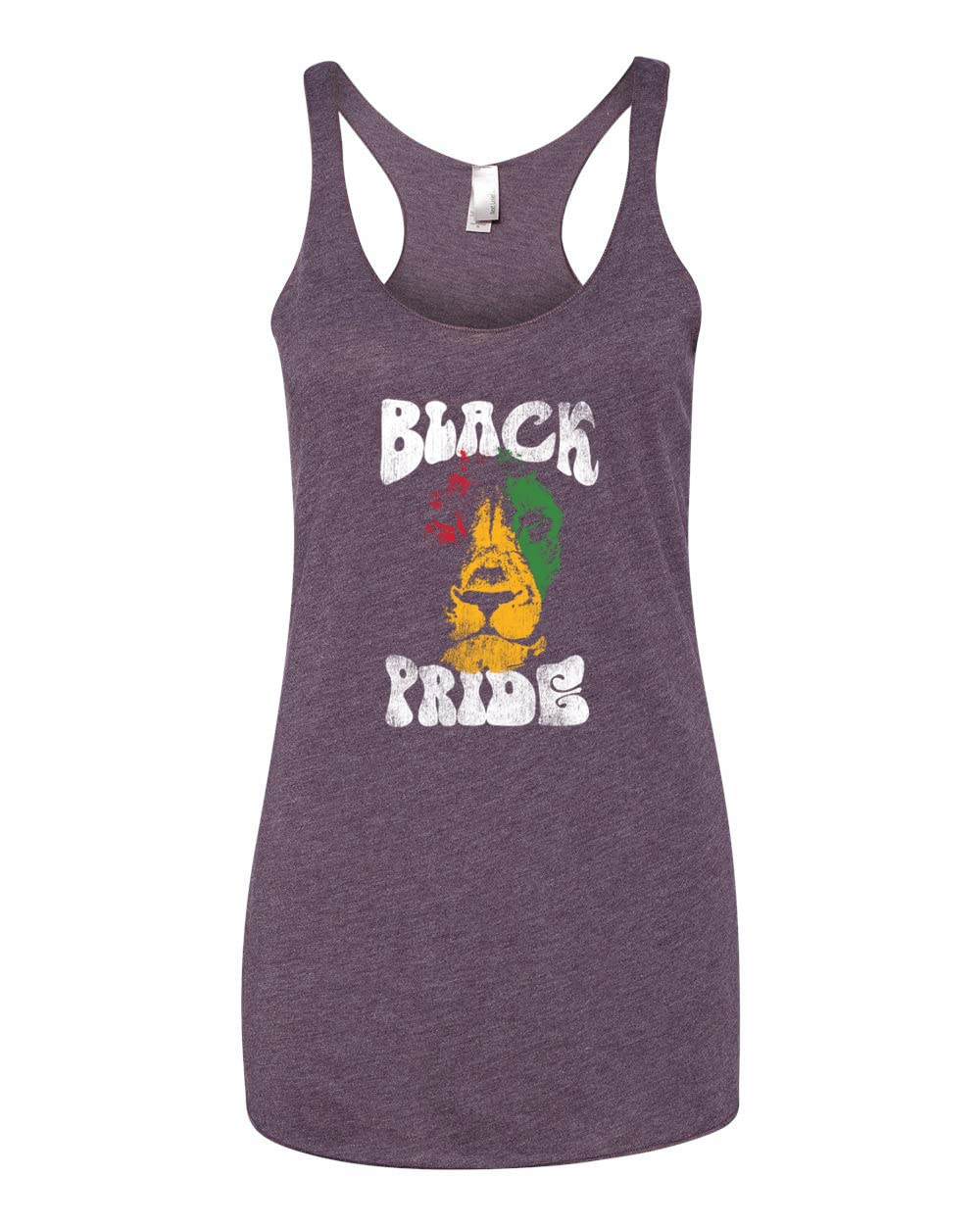 Black Pride Lion Tri-Blend Racerback Tank Top - Soft & Breathable Workout Shirt for Gym, Running & Casual Wear