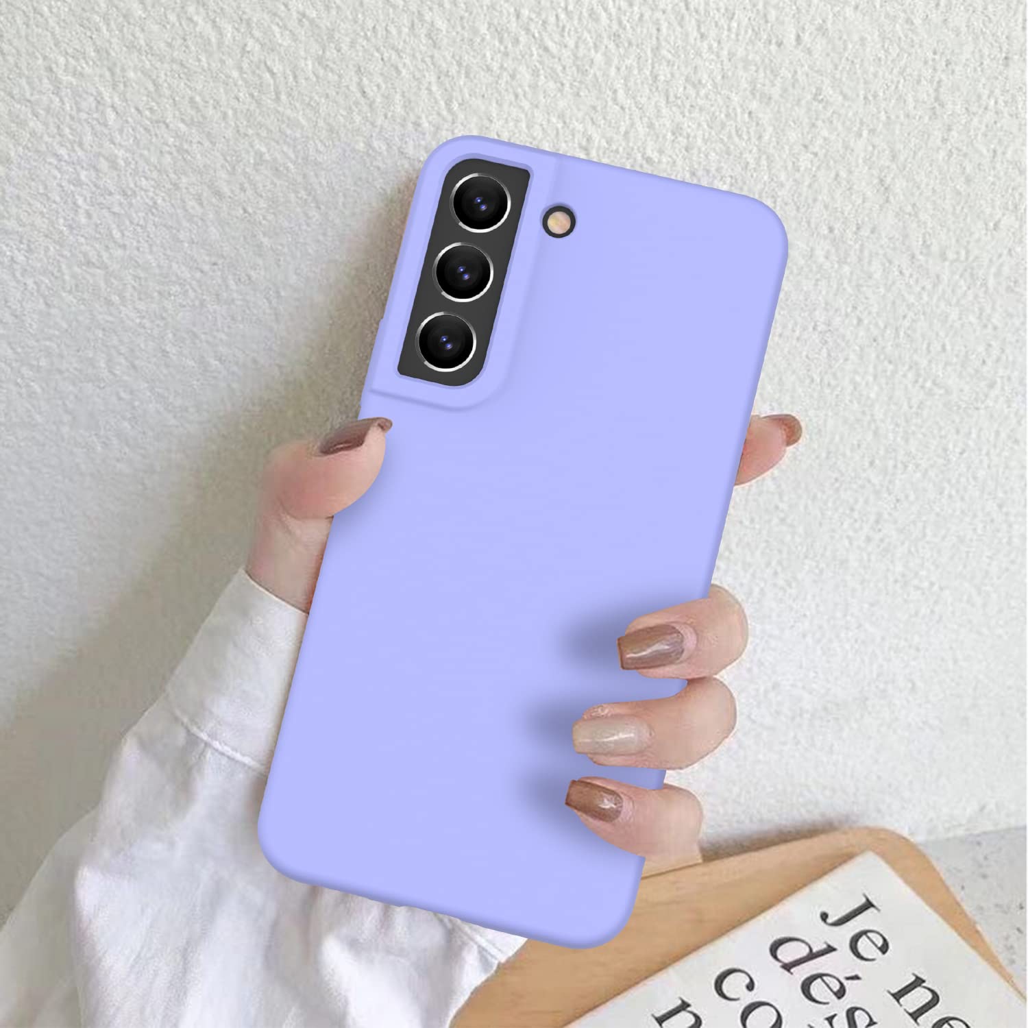 DEENAKIN Samsung Galaxy S22 Case - Soft Flexible Silicone Gel Cover with Shockproof Protection | Slim Fit Full Body Bumper Case in Lavender Purple | Perfect for Everyday Use, Travel & Outdoor Activities