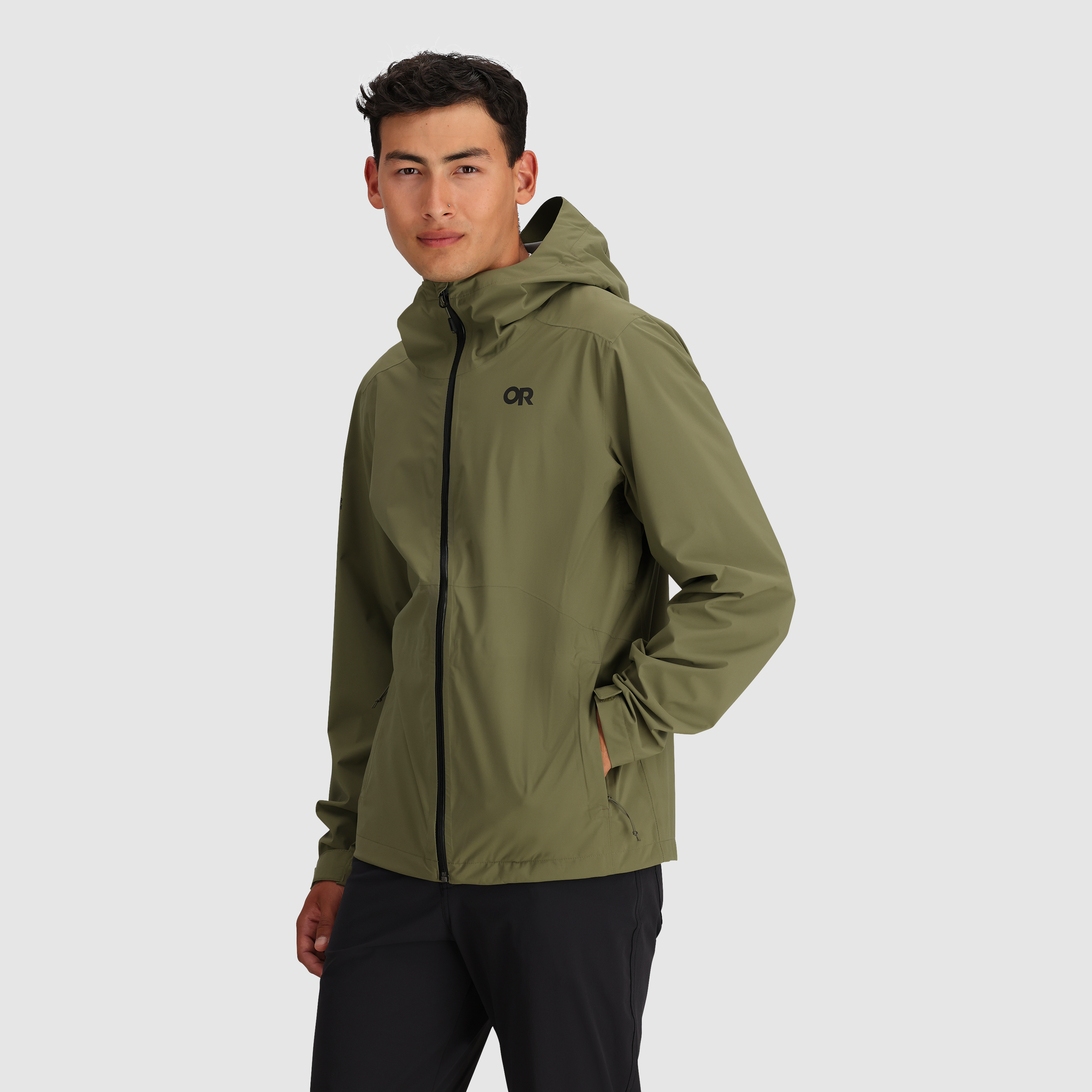 Men's Waterproof Stratoburst Stretch Rain Jacket - Lightweight Windbreaker for Hiking, Camping & Outdoor Activities