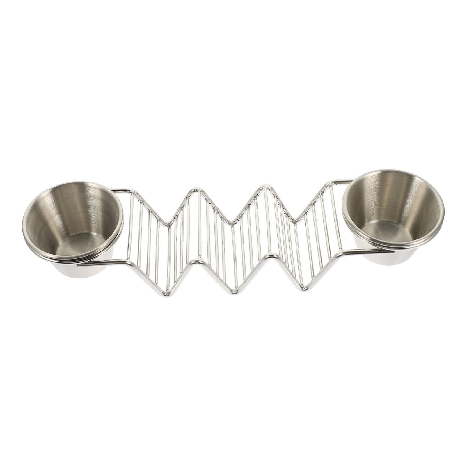 Stainless Steel Pancake Stand with Sauce Cups - Commercial Bakery & Kitchen Storage Rack for Pancakes, Tacos & Waffles - Perfect for Restaurants, Cafes & Home Breakfast Buffets