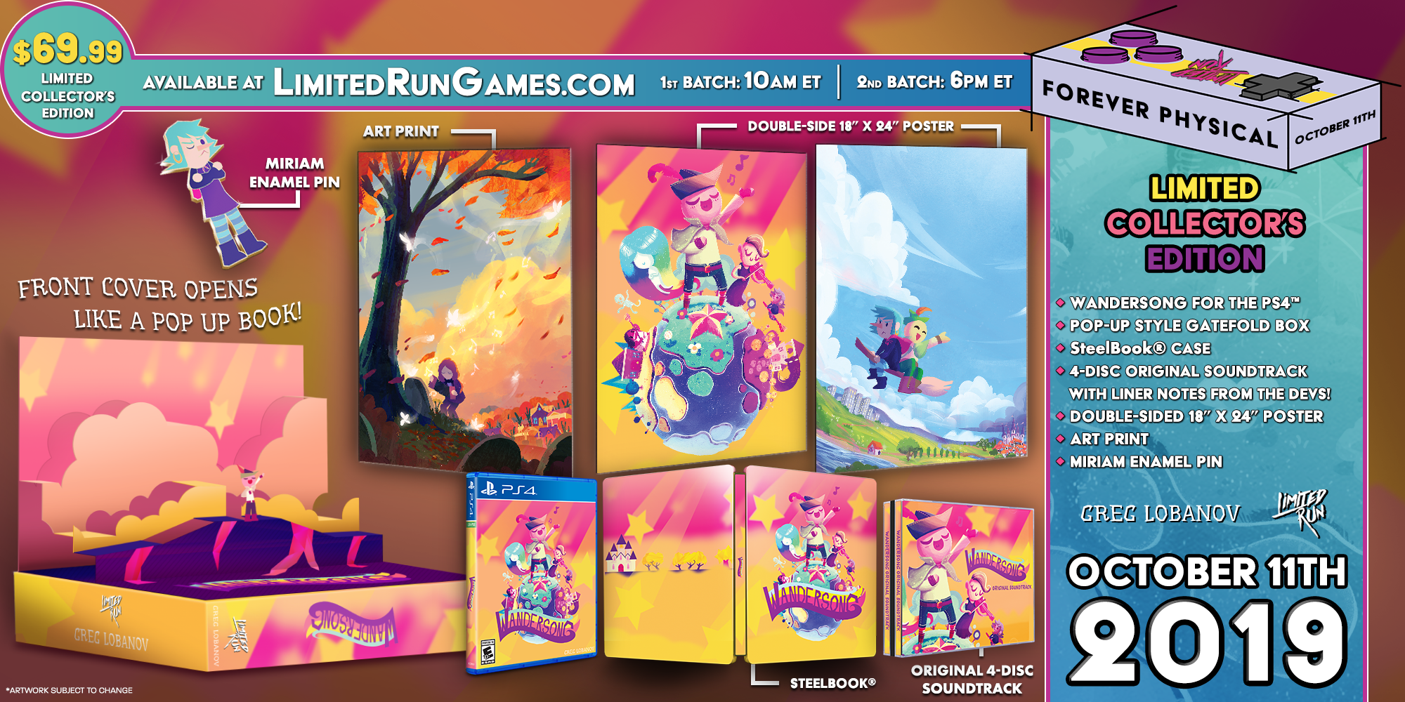 Limited Edition #300: Wandersong Pop-Up Edition for PS4 - Collector's Item for Gaming Enthusiasts & Perfect Gift for Music Lovers